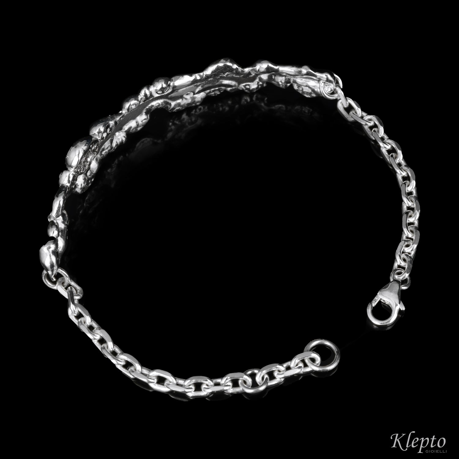 Silnova® “Oasi” silver bracelet with pink tourmaline