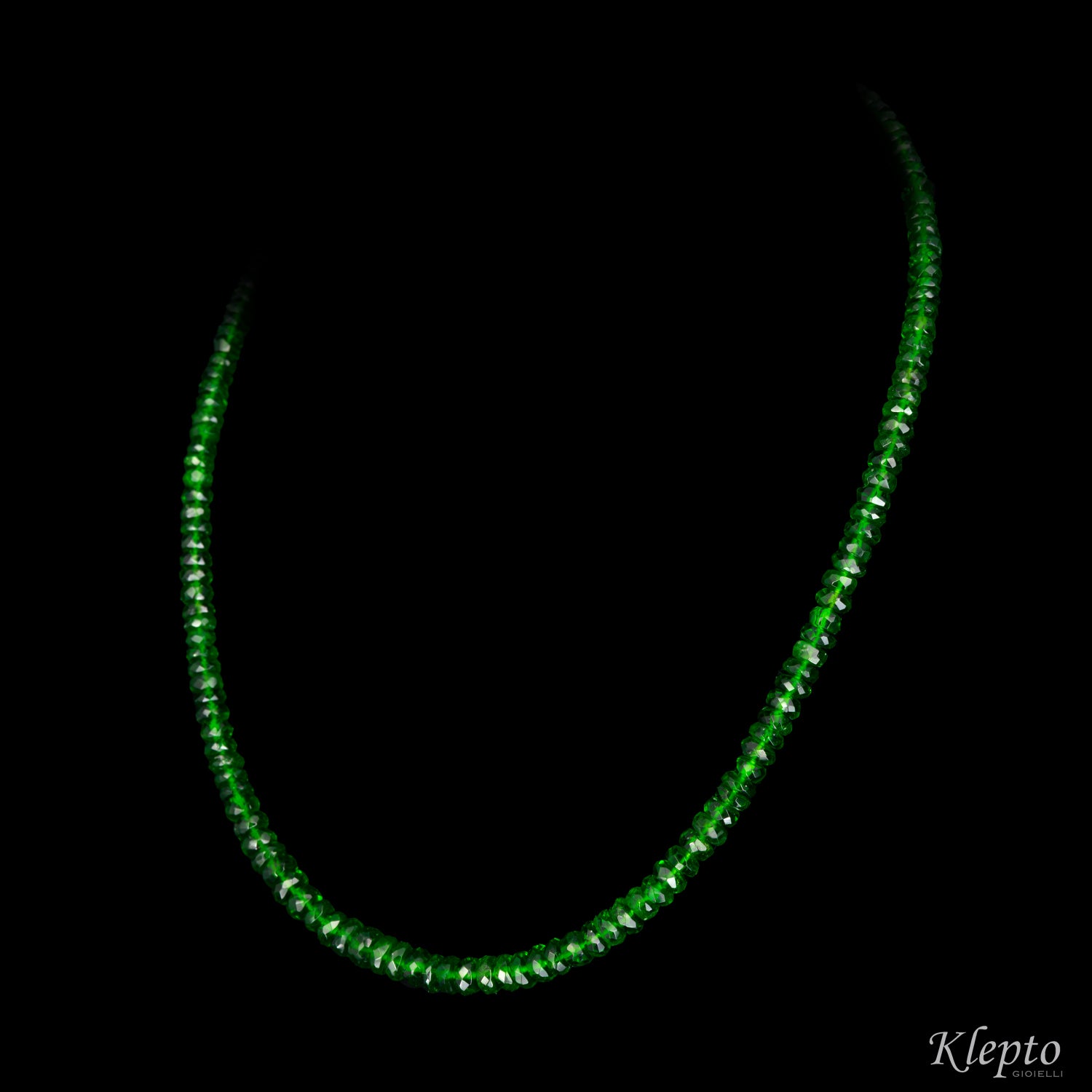 Necklace with Chromodiopside