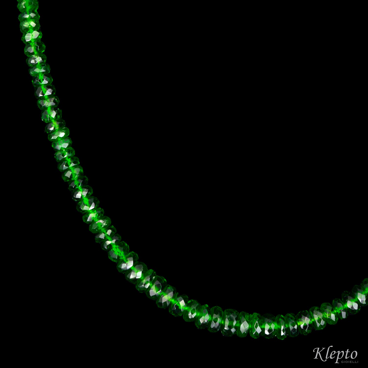 Necklace with Chromodiopside
