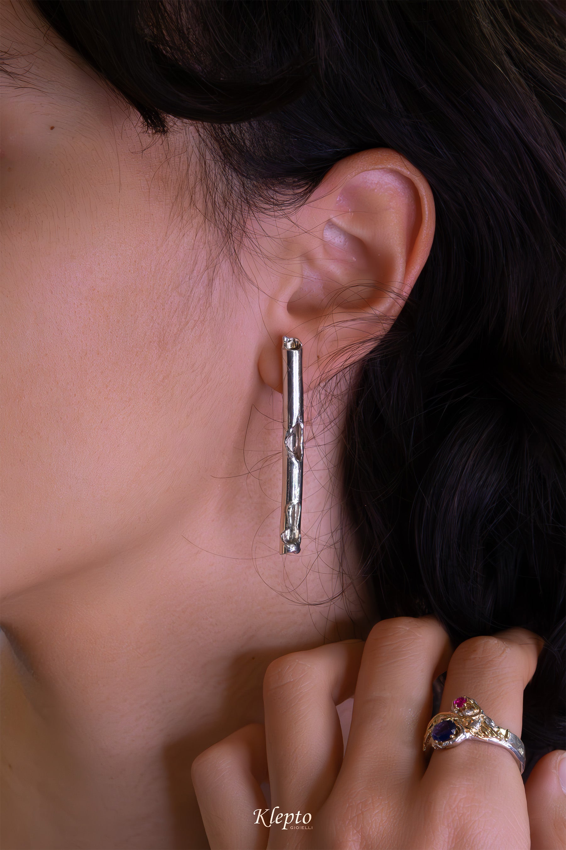 Silnova® Silver Earrings flame fused