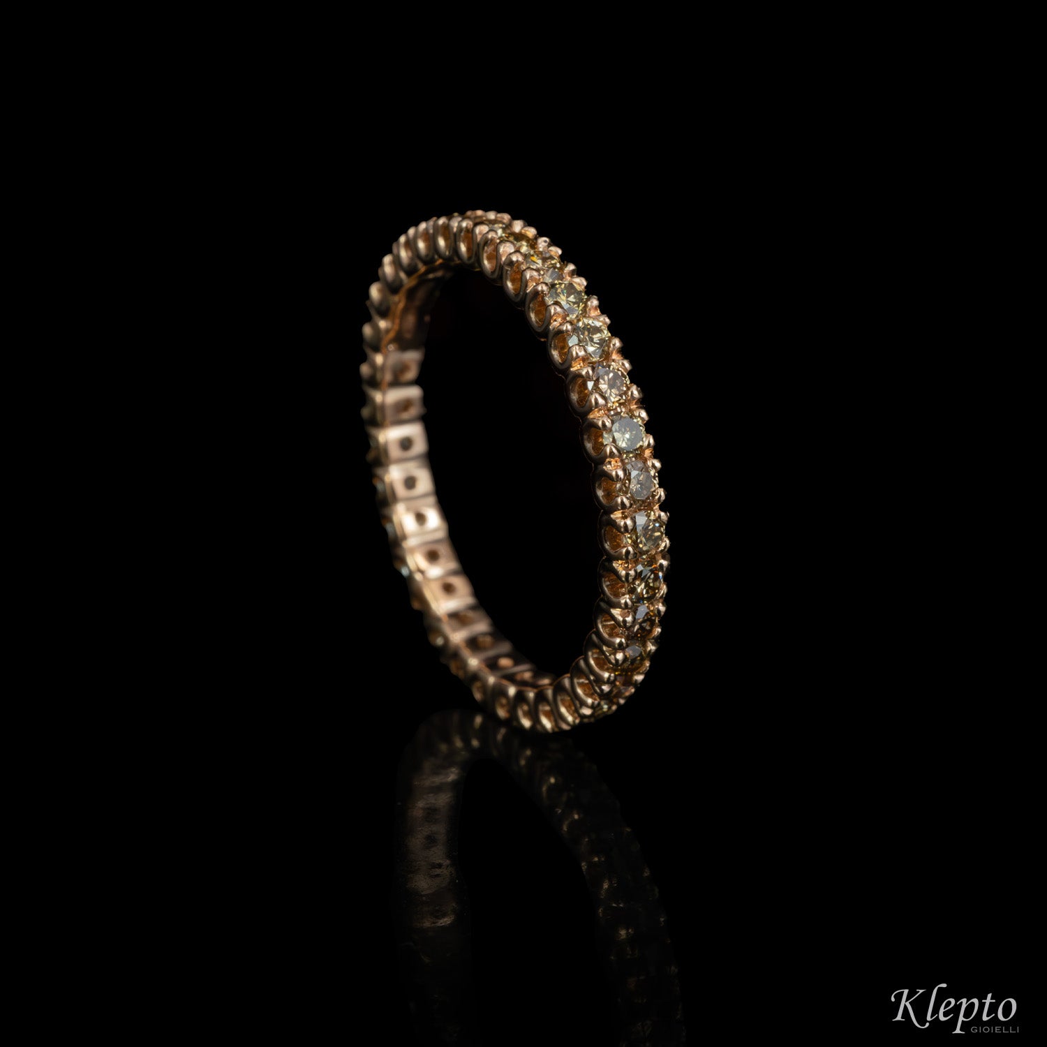 Infinity in rose gold and brown diamonds