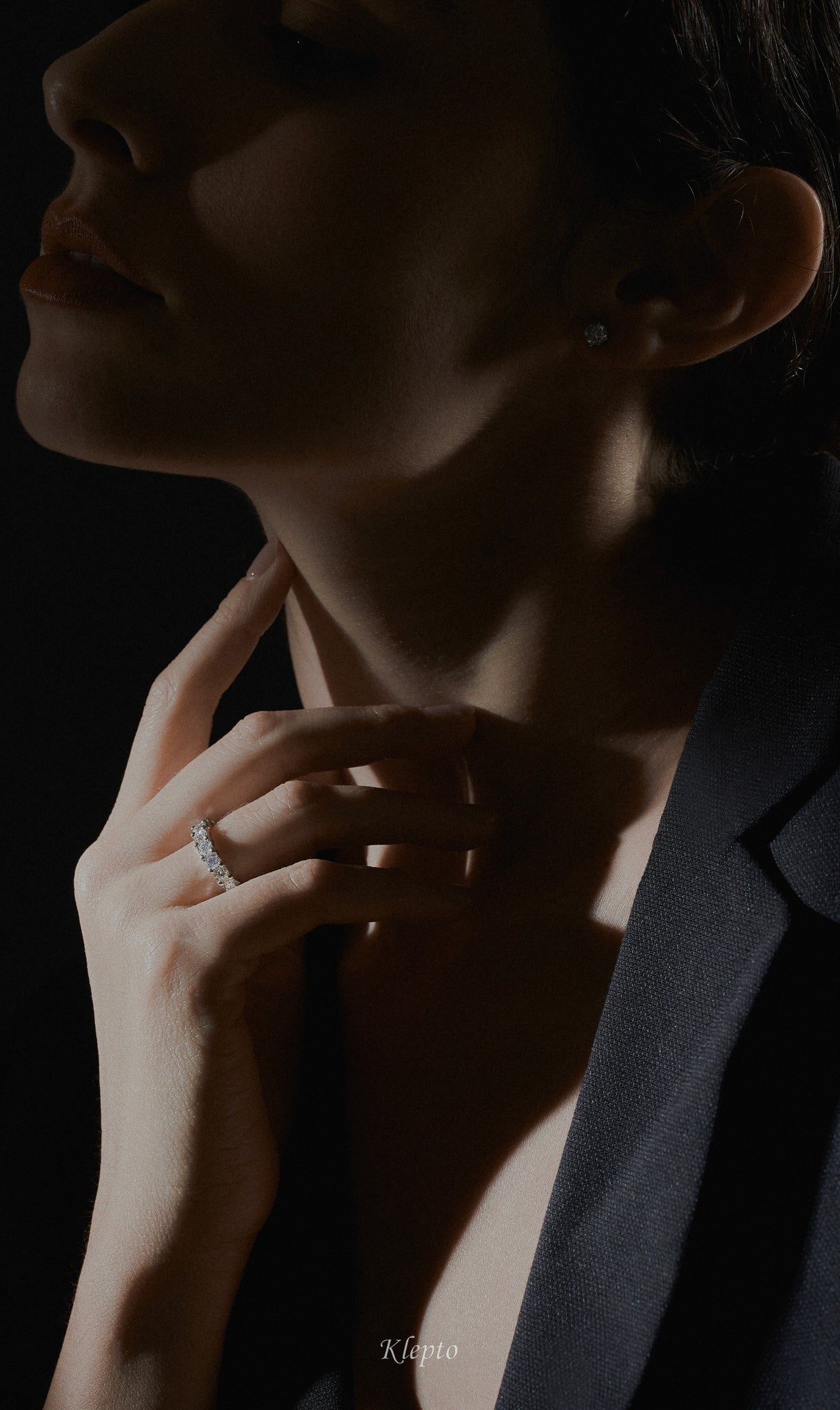 Infinity in large turned white gold