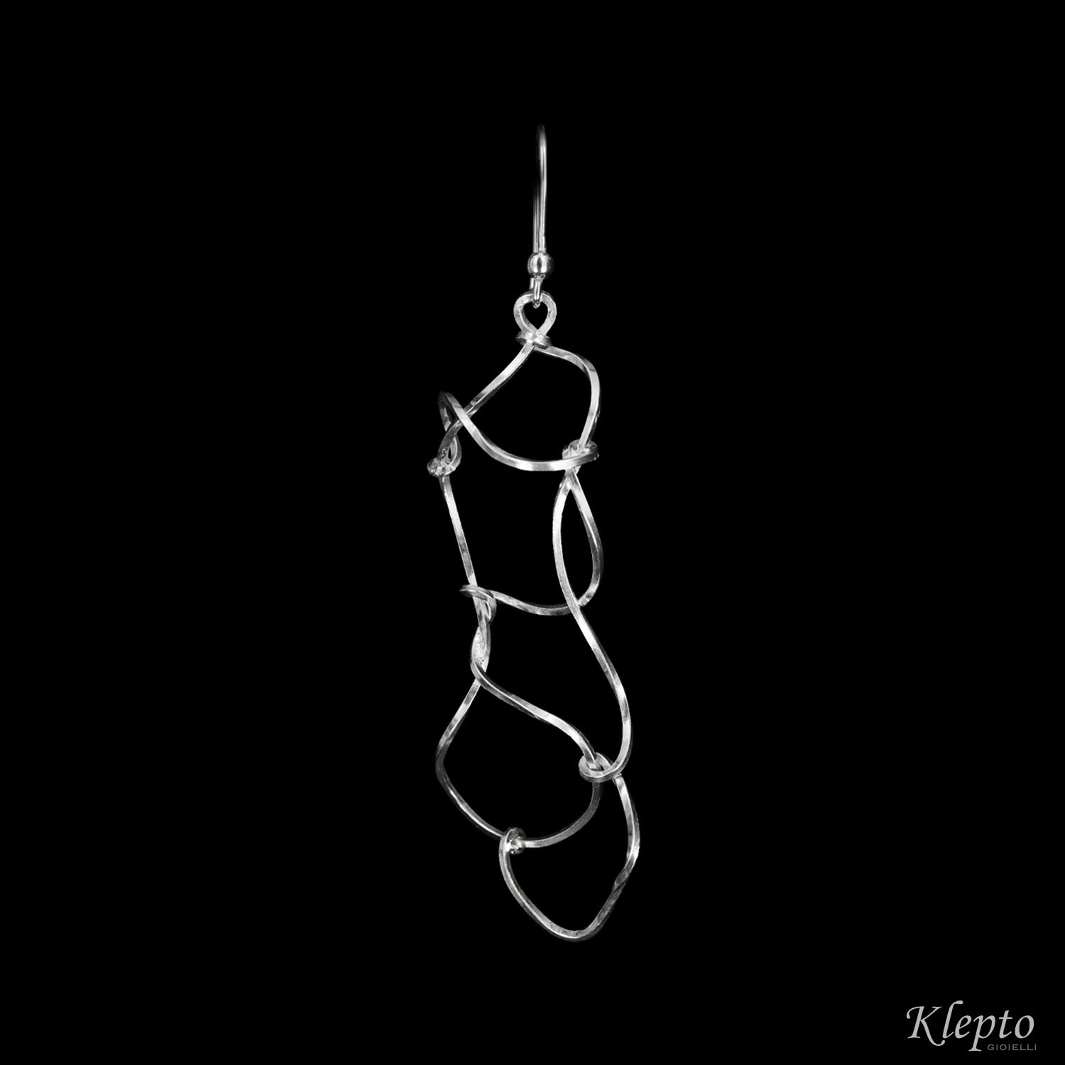 Silver Silnova® earrings with braided wire