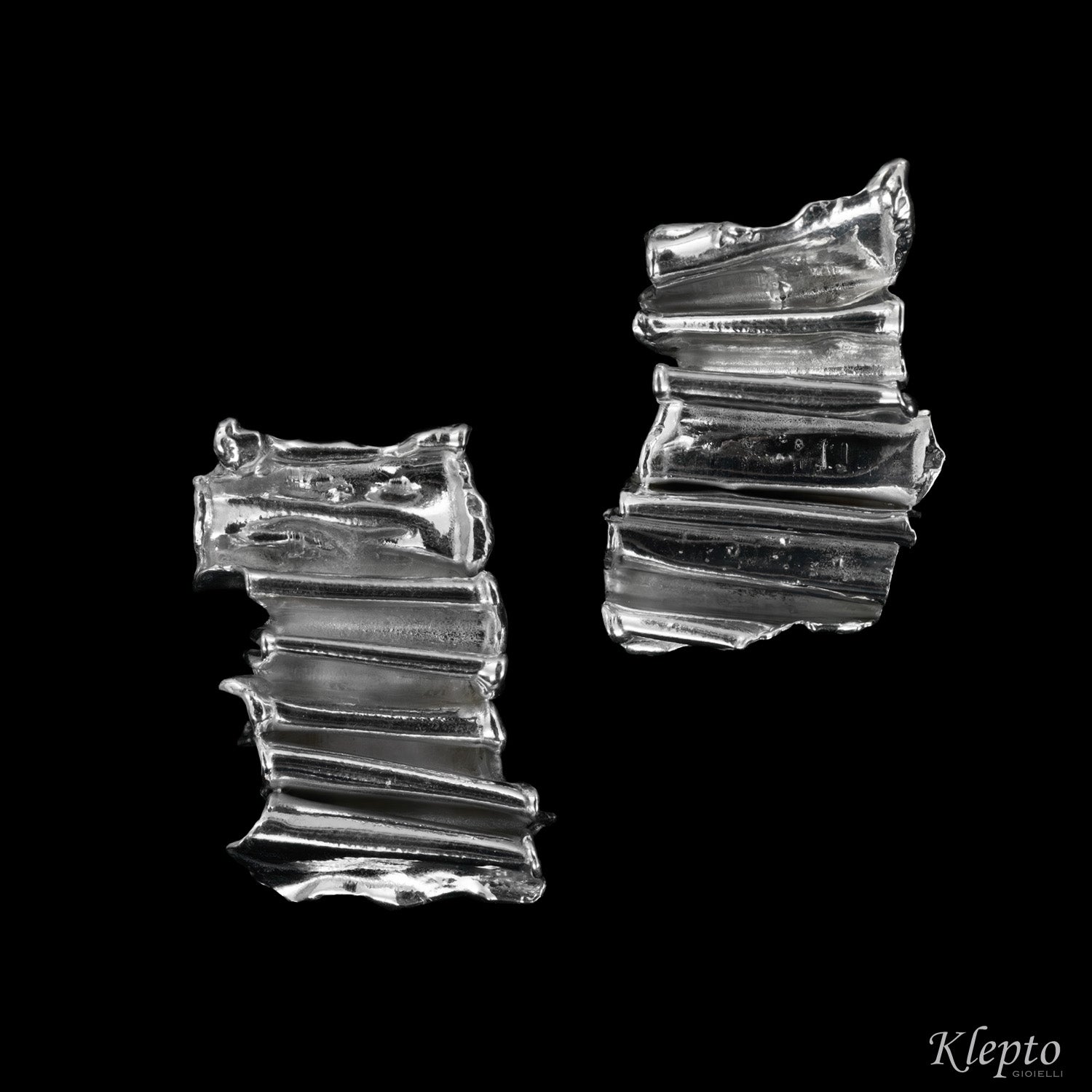 Folded Silnova® Silver earrings