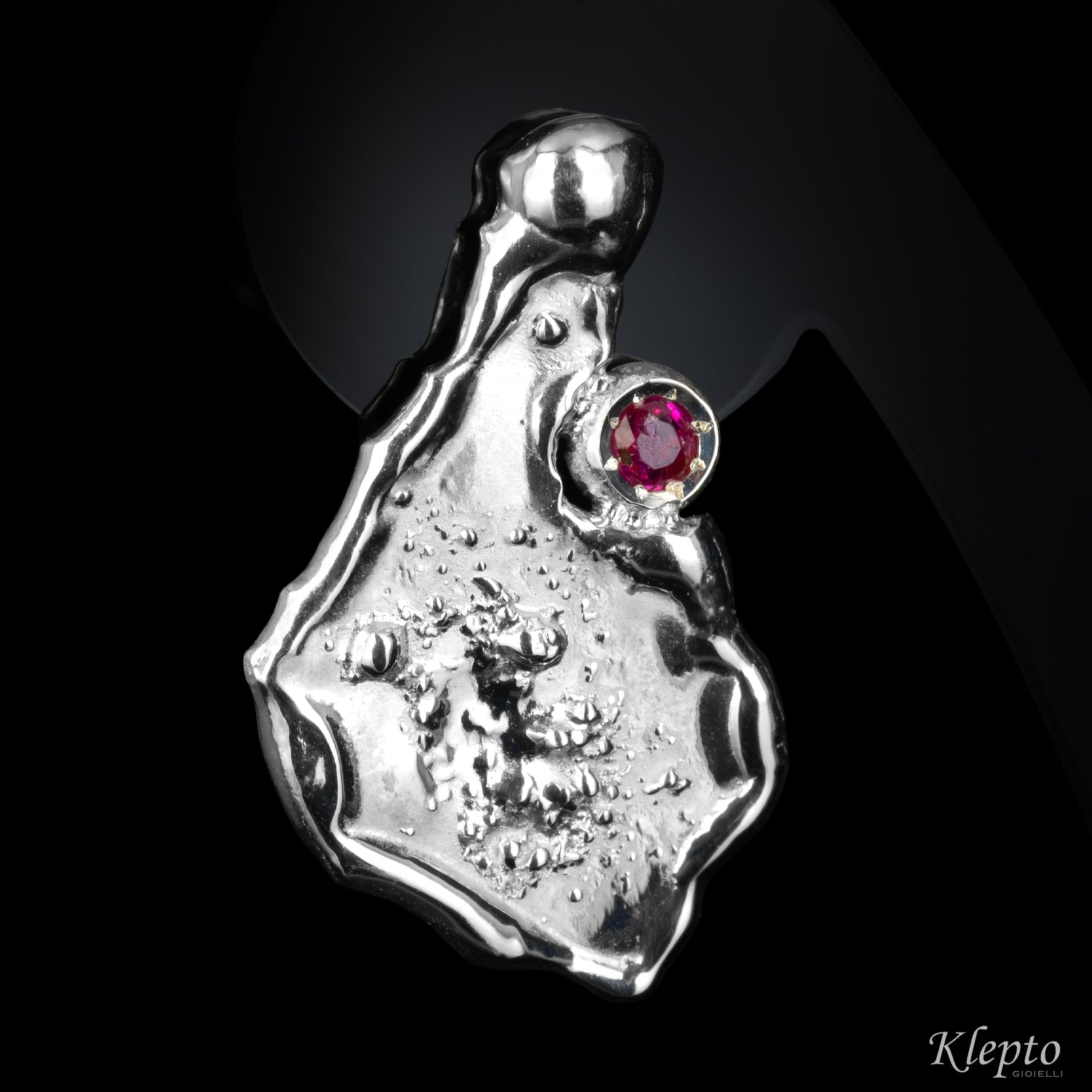 Silnova® Silver "Oasi" Earrings with Rubies