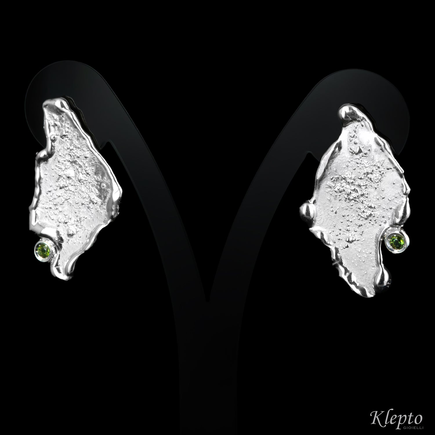 Silnova® Silver "Oasi" Earrings with Green Tourmalines