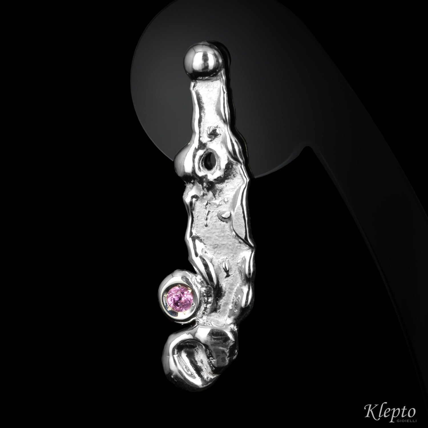 Silnova® Silver "Oasi" Earrings with Pink Sapphires