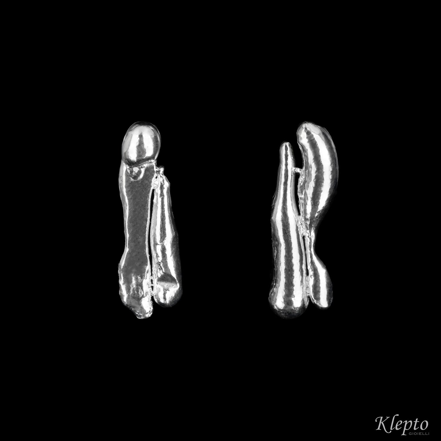 Silnova® flame-fused silver earrings