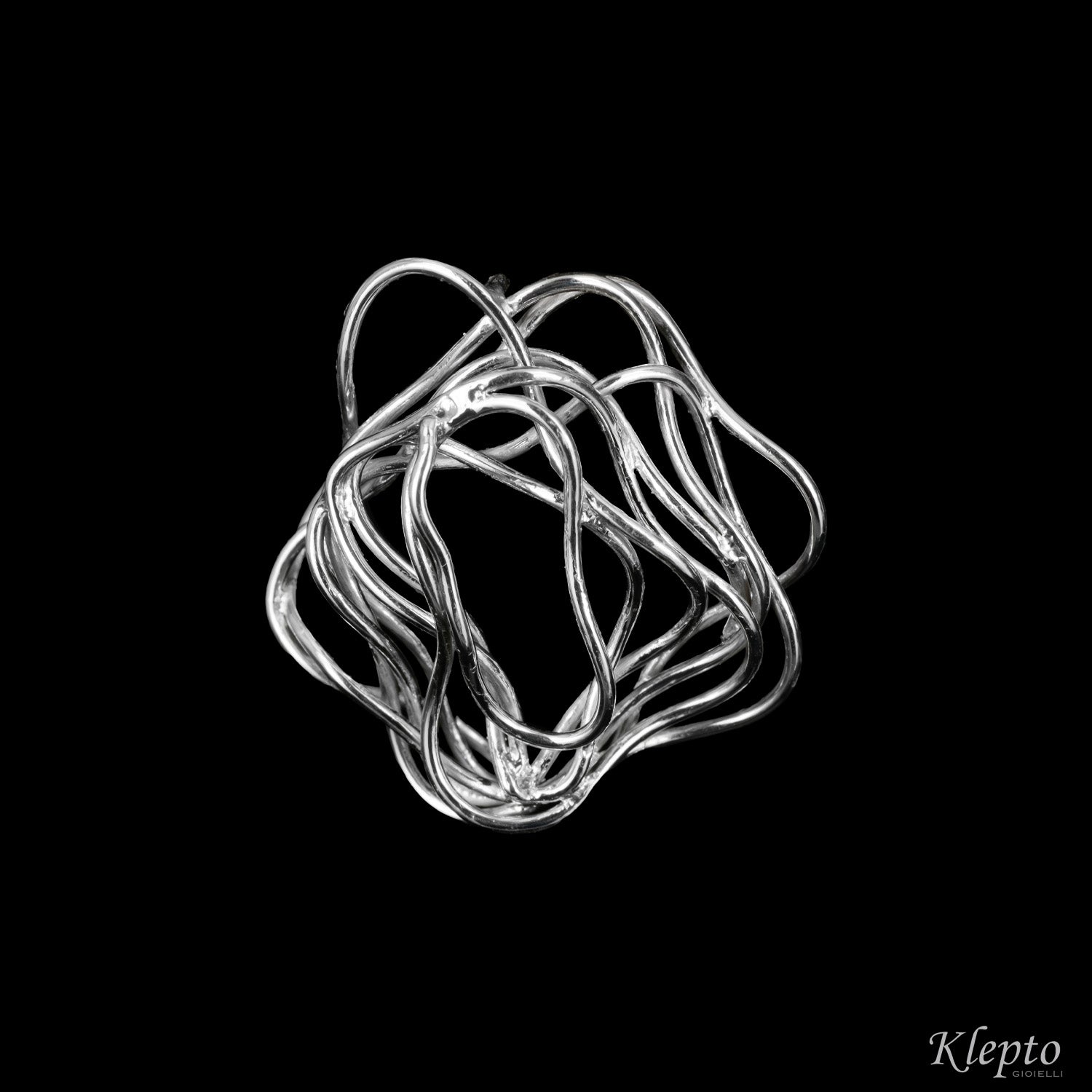 Silnova® silver braided wire earrings