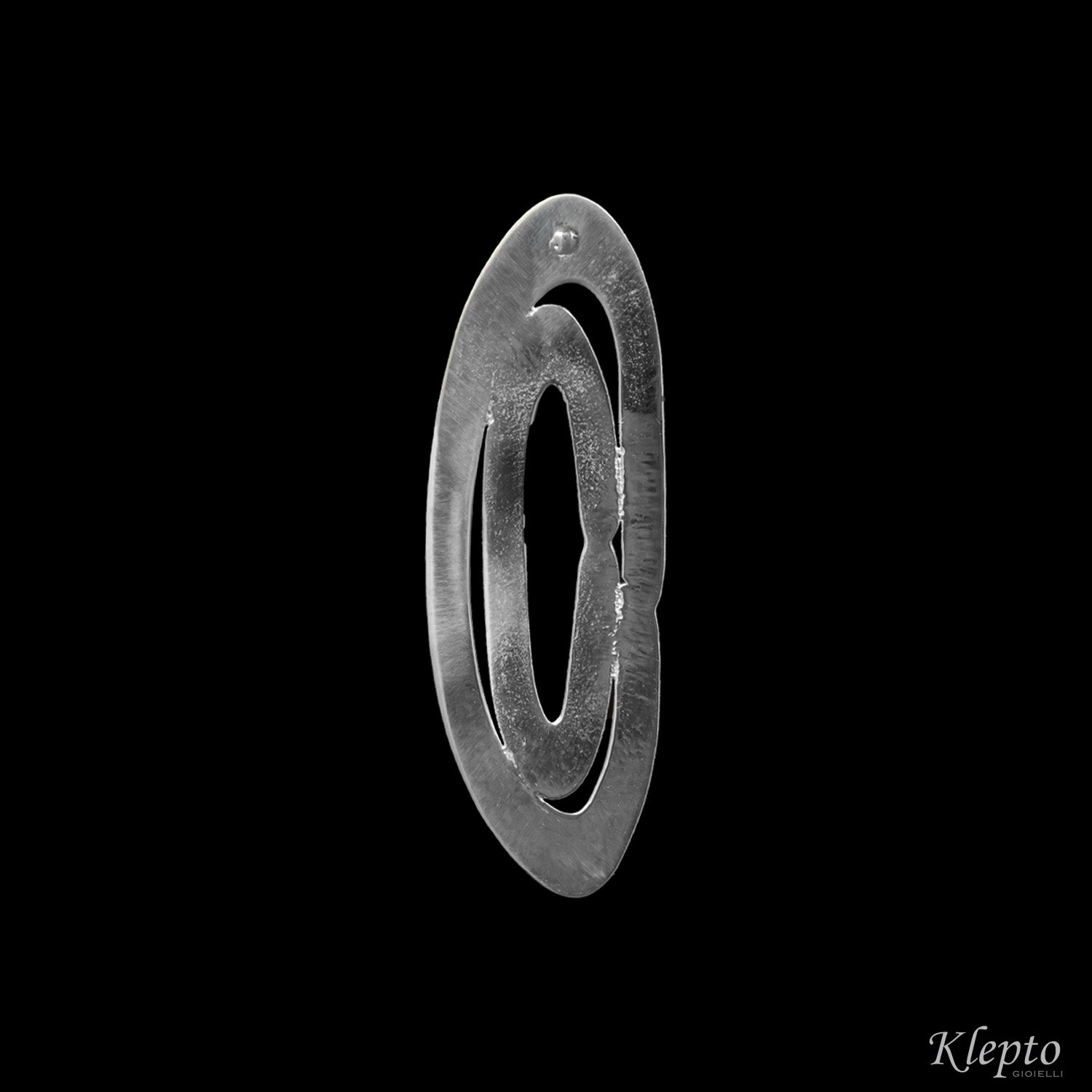 Silver Silnova® "Saturn" earrings with rose gold details
