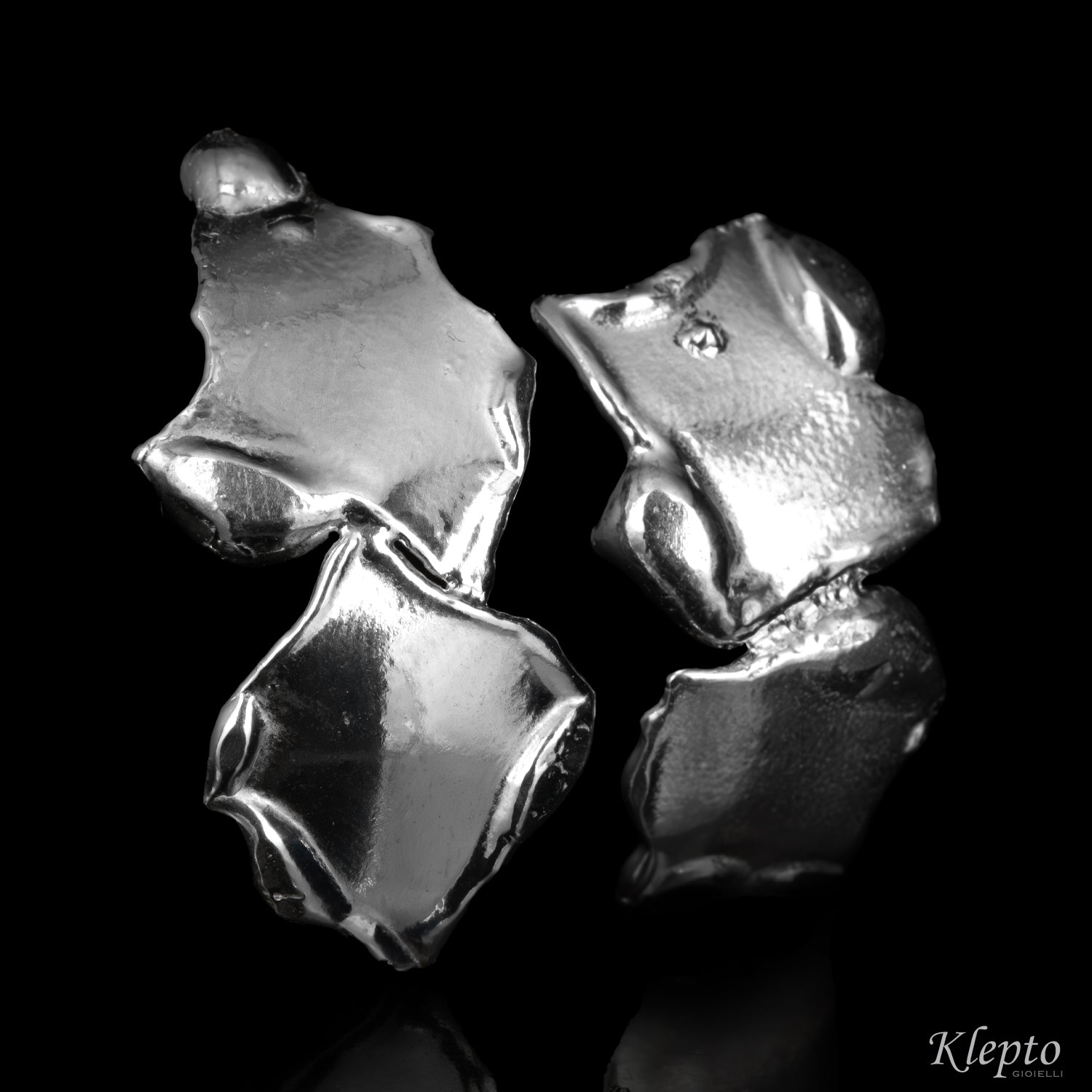 Silver Silnova® Plate Earrings