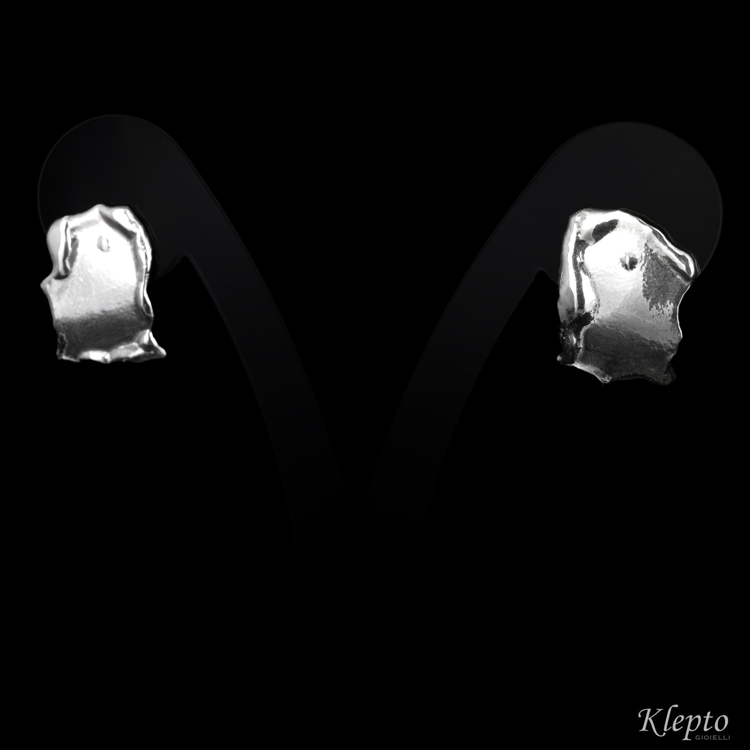 Flame-Cast Silver Earrings Silnova®