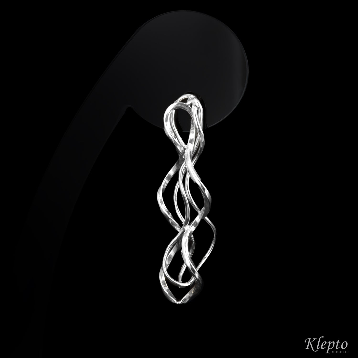 Silver Silnova® Earrings with Twisted Wire