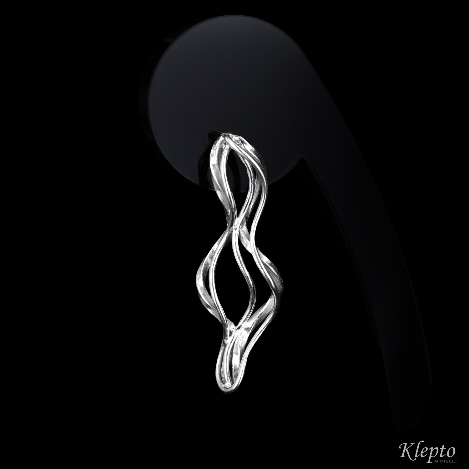 Silver Silnova® Earrings with Twisted Wire