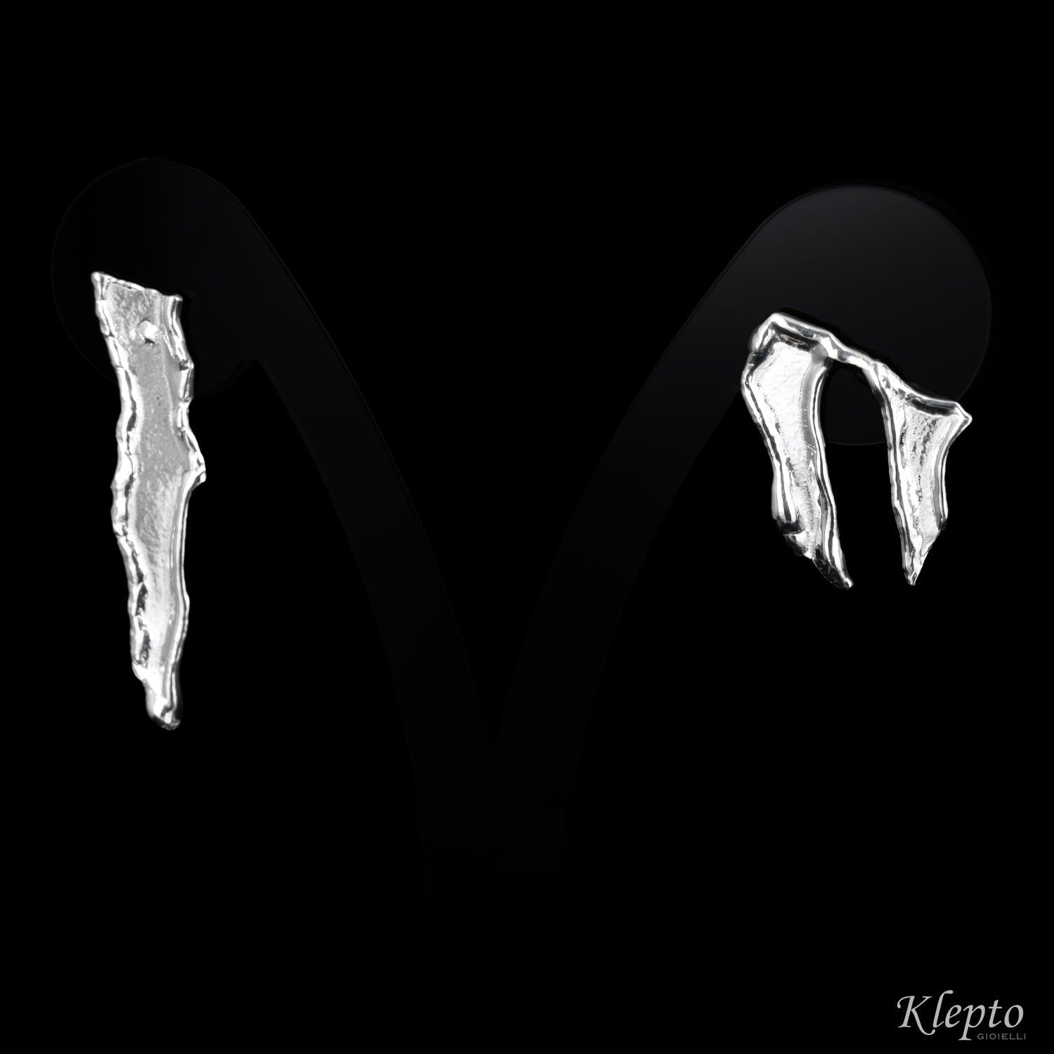 Flame-Cast Silver Earrings Silnova®