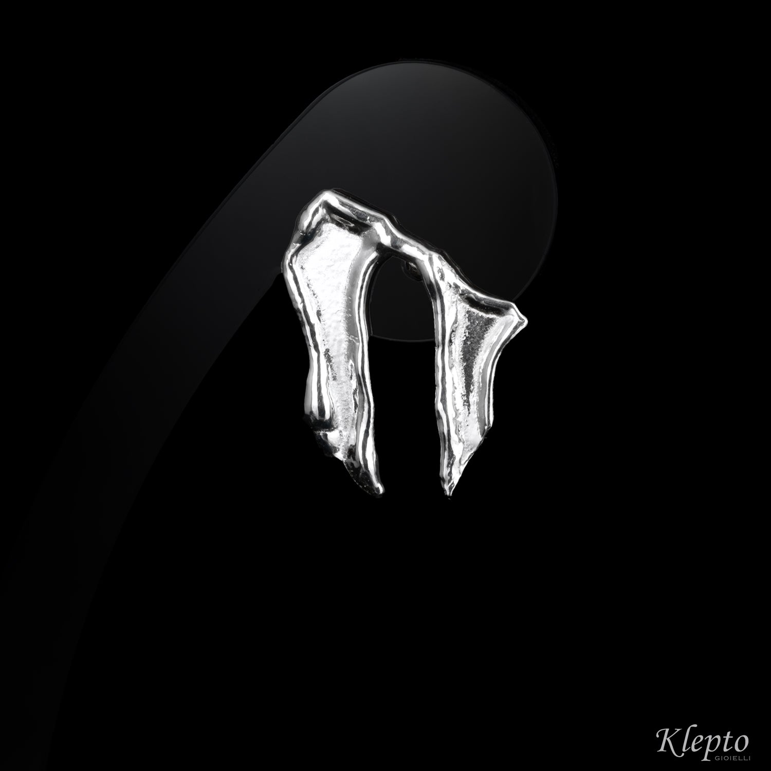 Flame-Cast Silver Earrings Silnova®