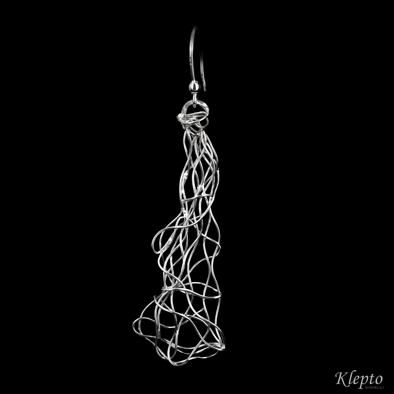 Silver Silnova® Earrings with Twisted Wire