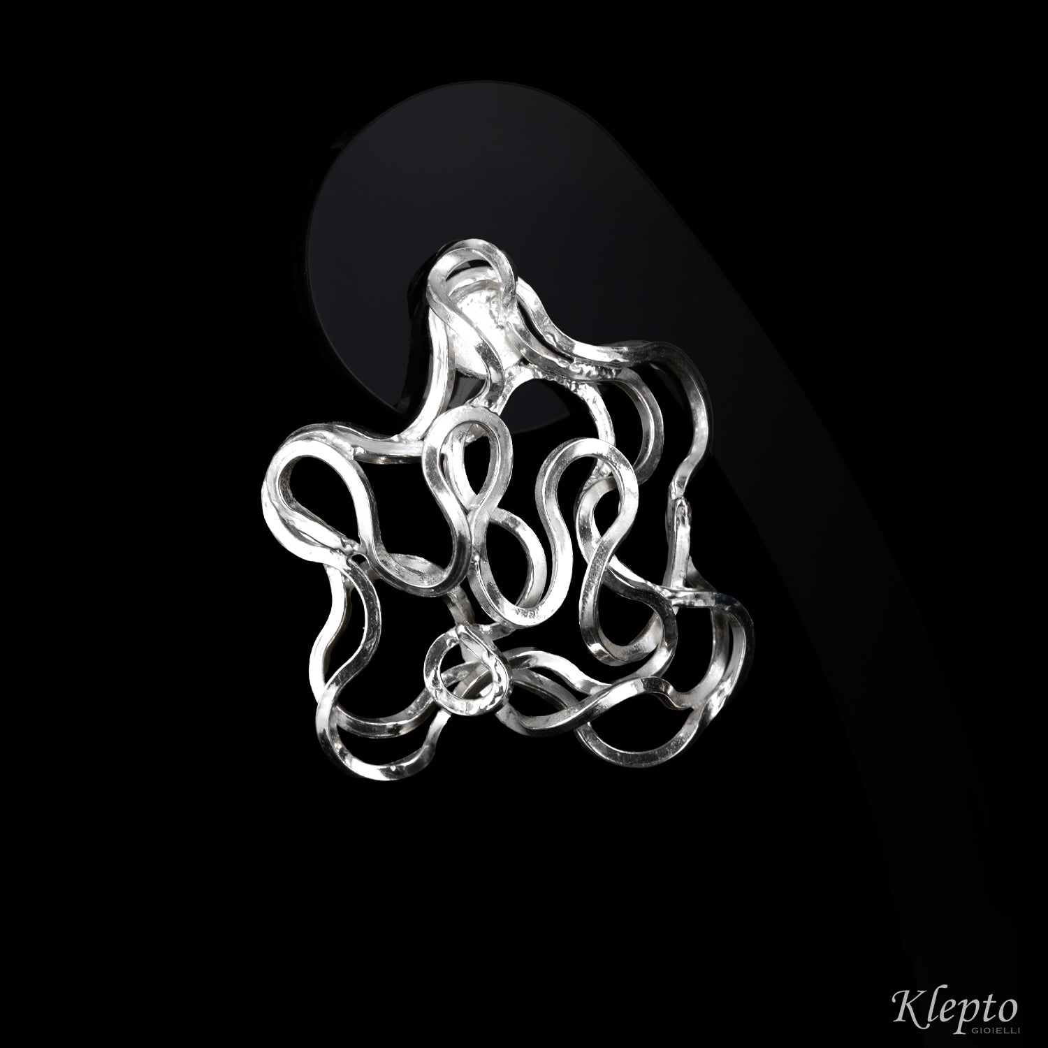 Silver Silnova® Earrings with Twisted Wire