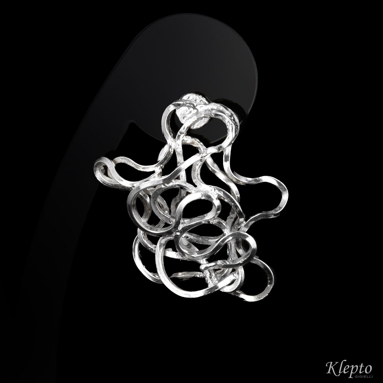 Silver Silnova® Earrings with Twisted Wire