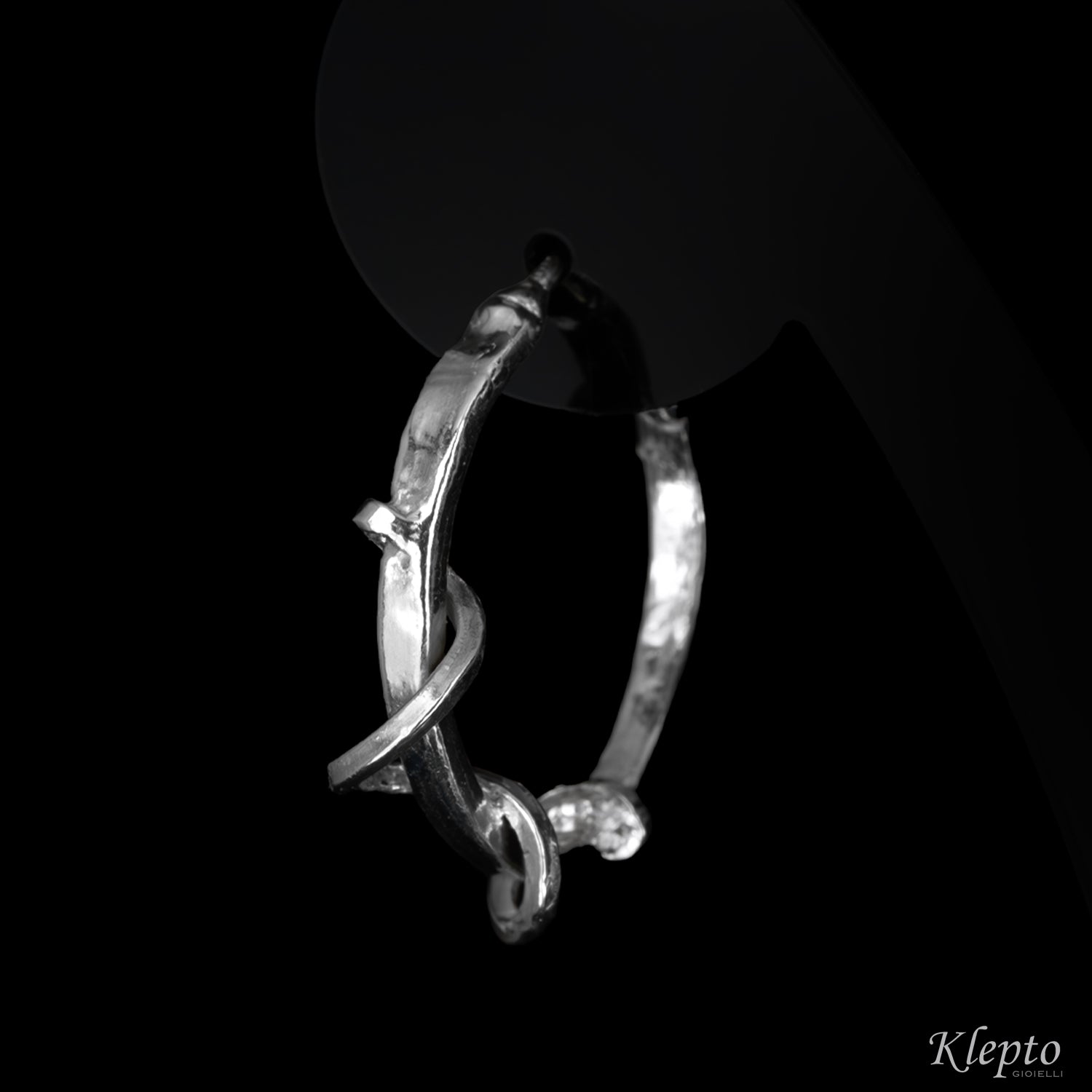 Silver Silnova® hoop earrings