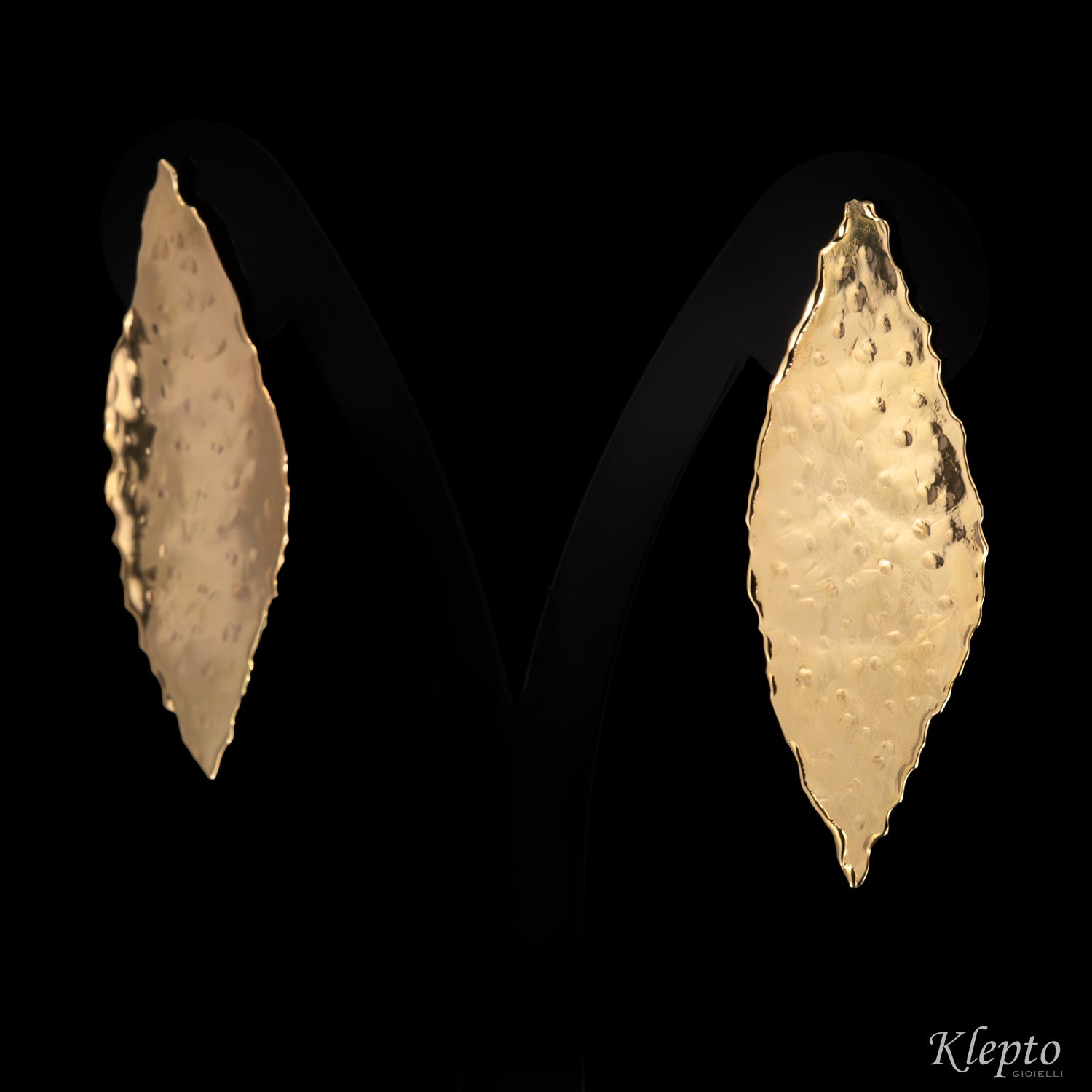 Yellow gold plate earrings