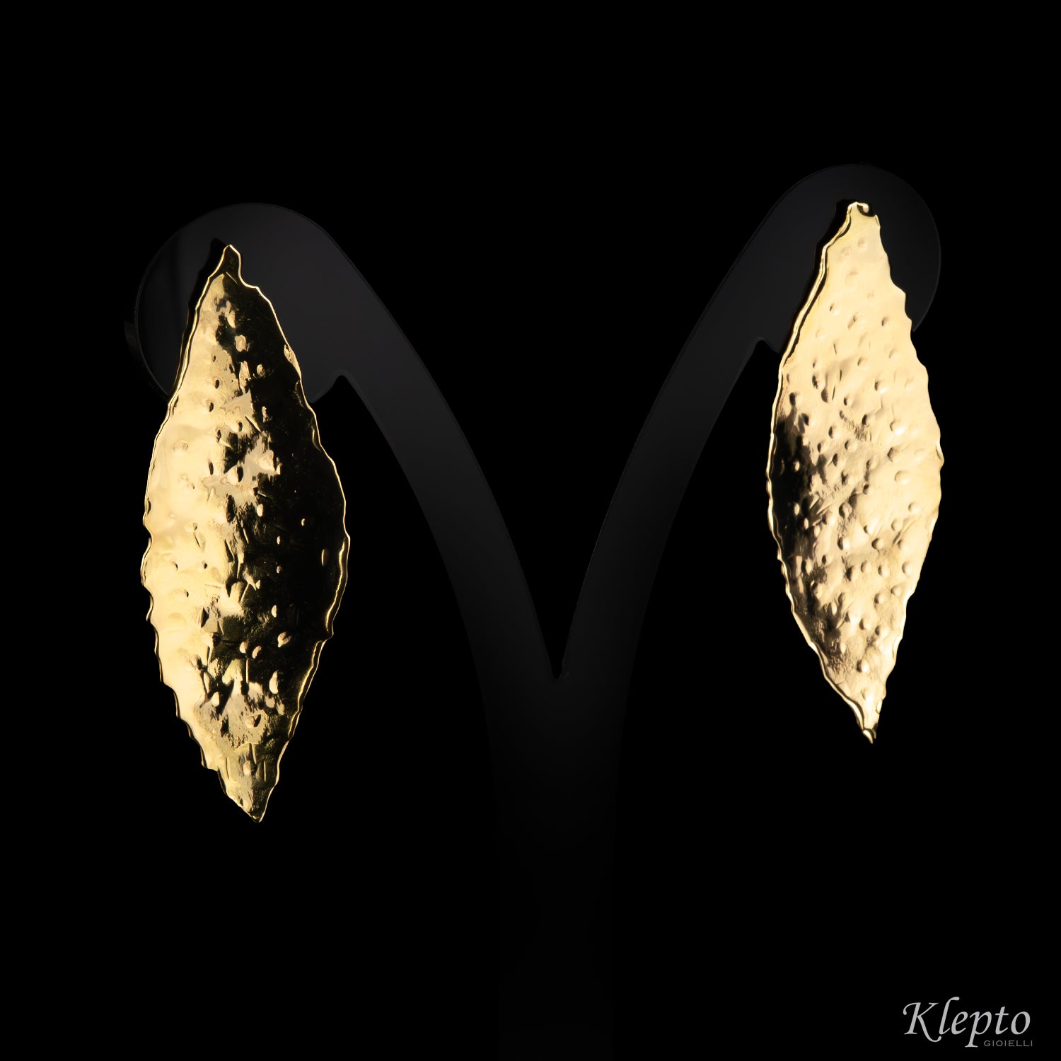 Yellow gold plate earrings