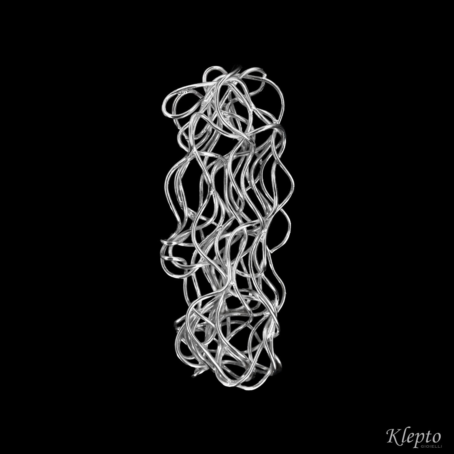Silnova® silver braided wire earrings