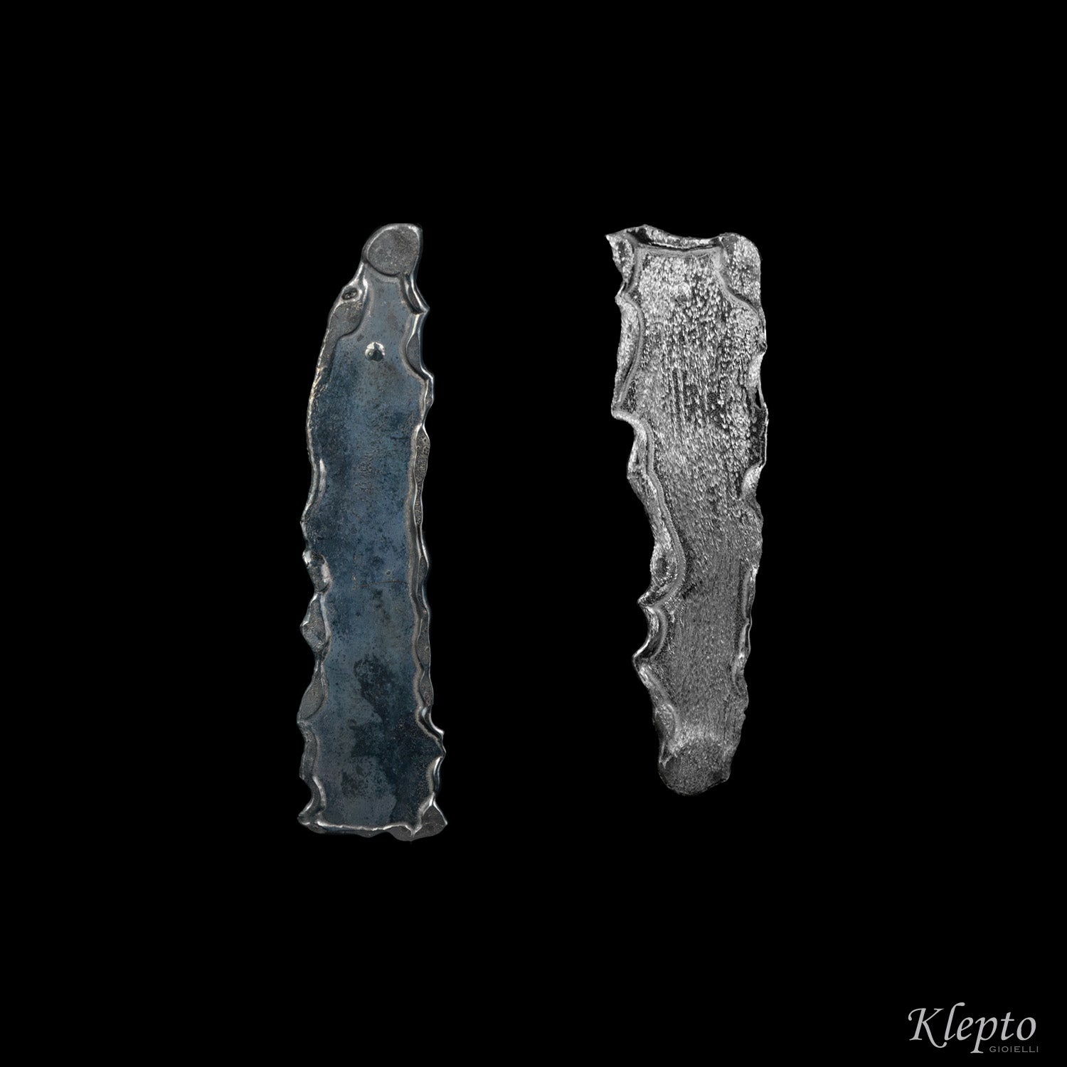 Burnished and satin Silnova® Silver earrings