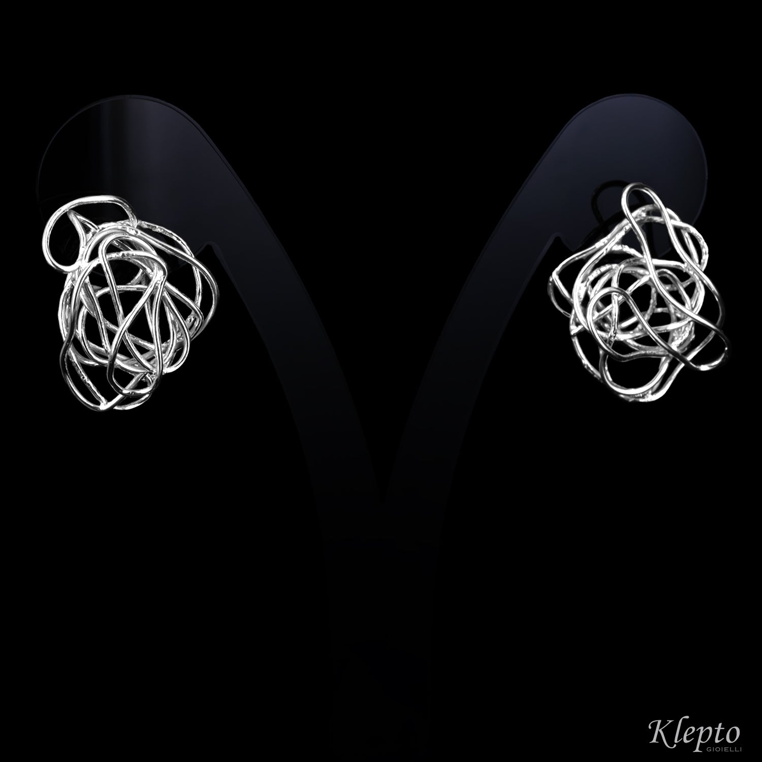Silver Silnova® Earrings with Braided Wire