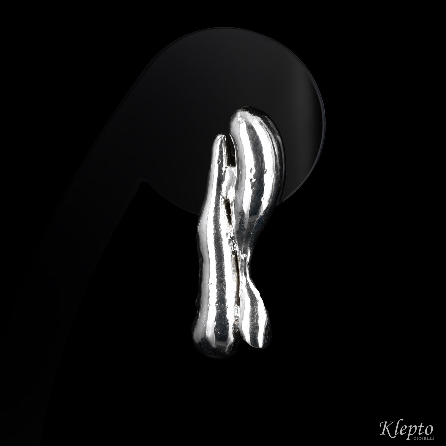 Flame-Cast Silver Earrings Silnova®