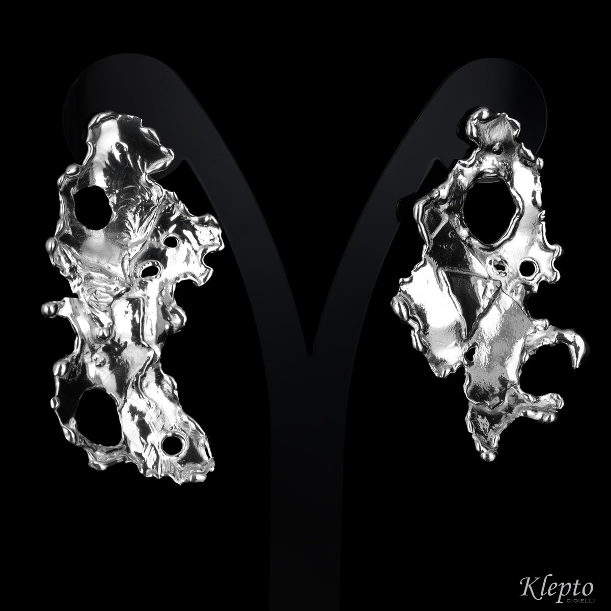 Silnova® silver earrings flame-fused