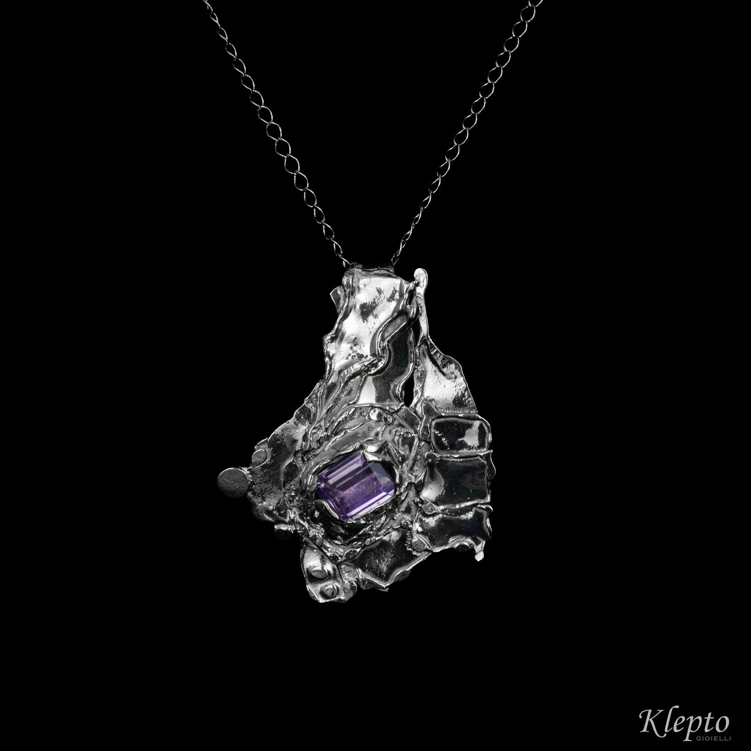 Silnova® Silver Pendant with Amethyst