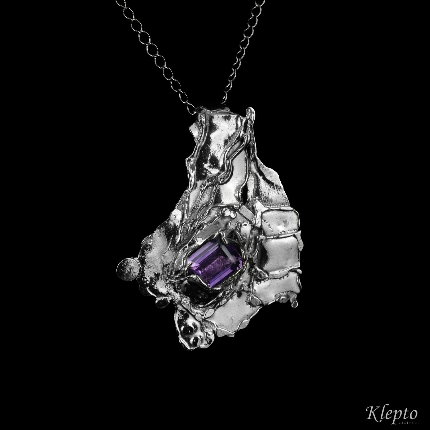 Silnova® Silver Pendant with Amethyst