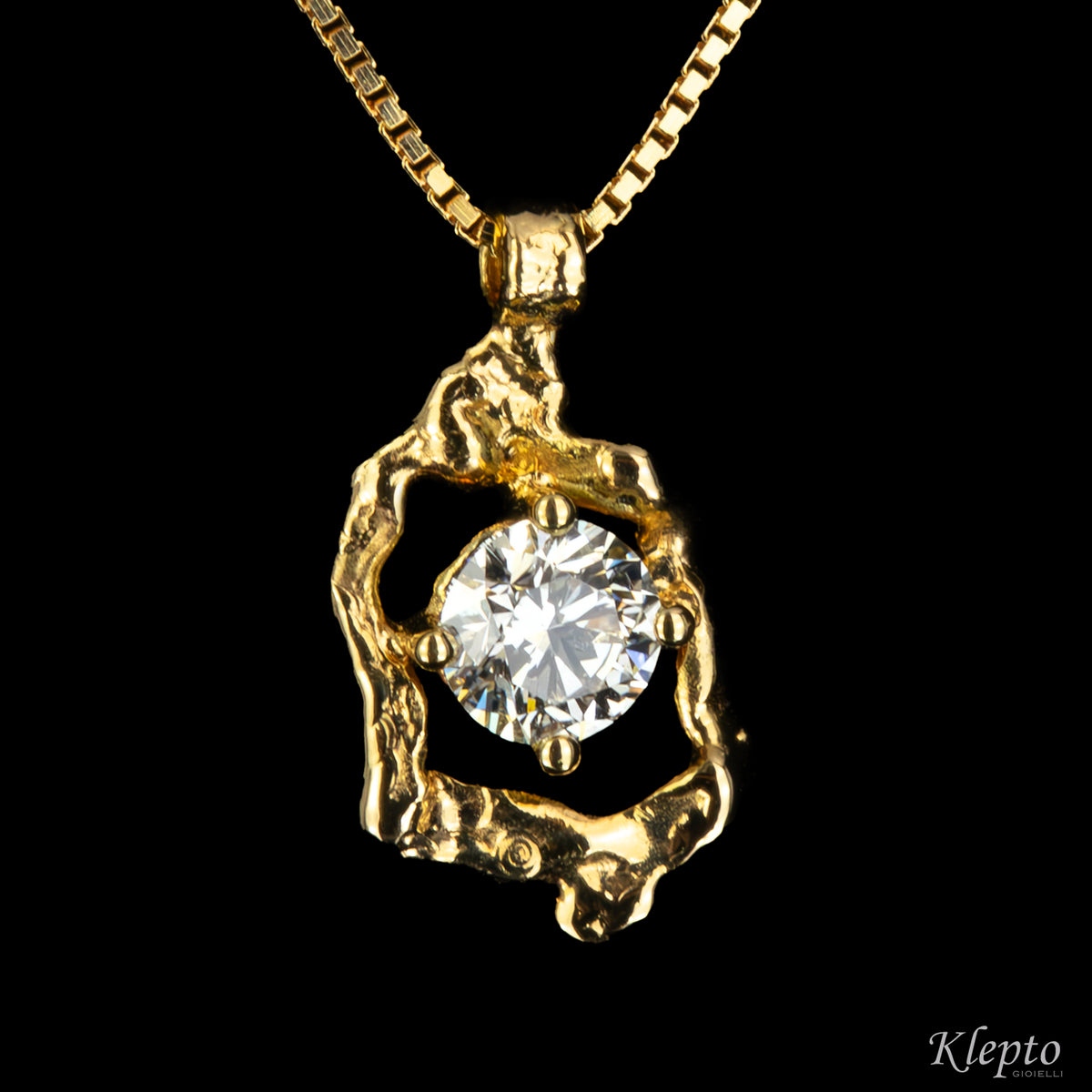 Yellow gold pendant Pepita with Diamond