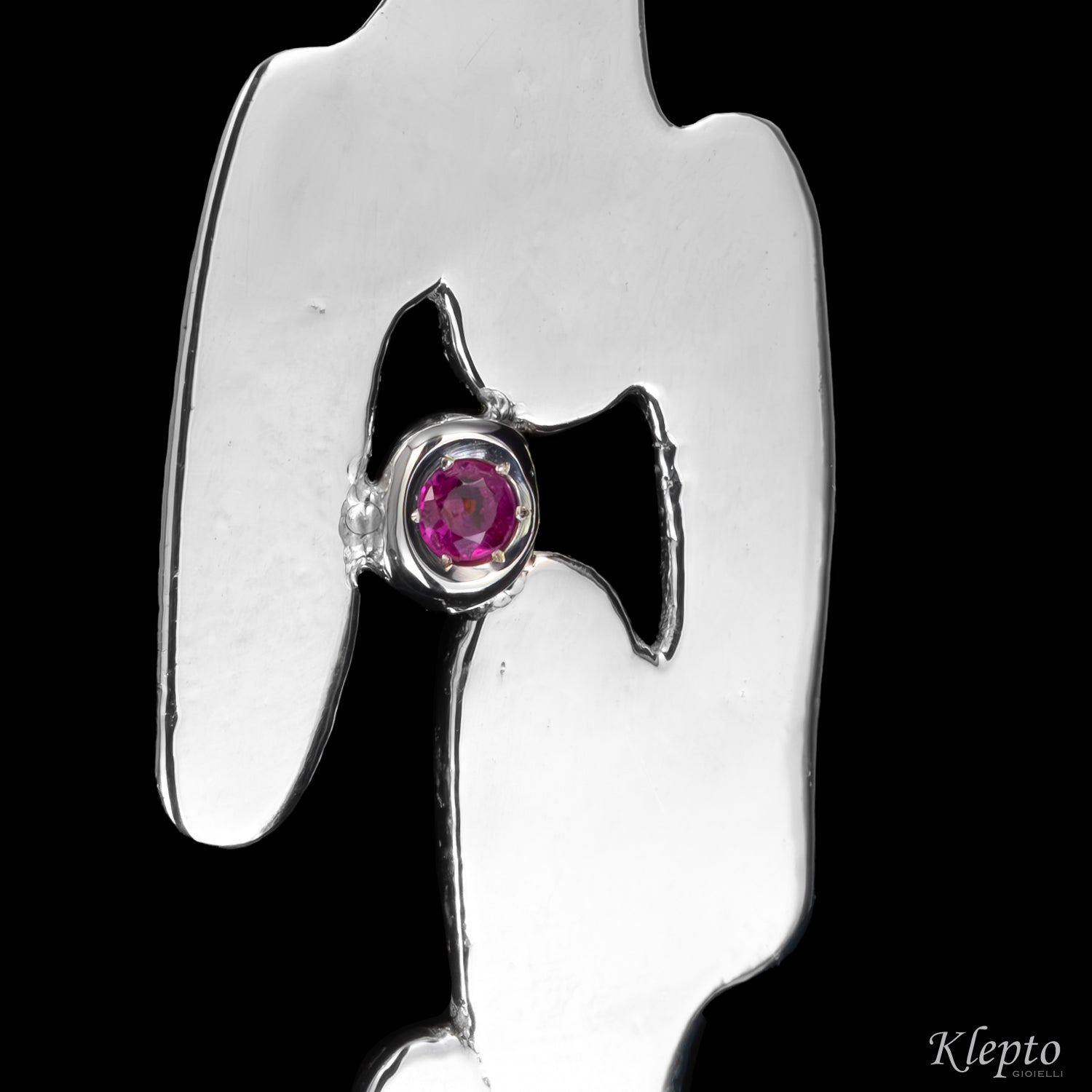 Silnova® Silver Pendant with Ruby