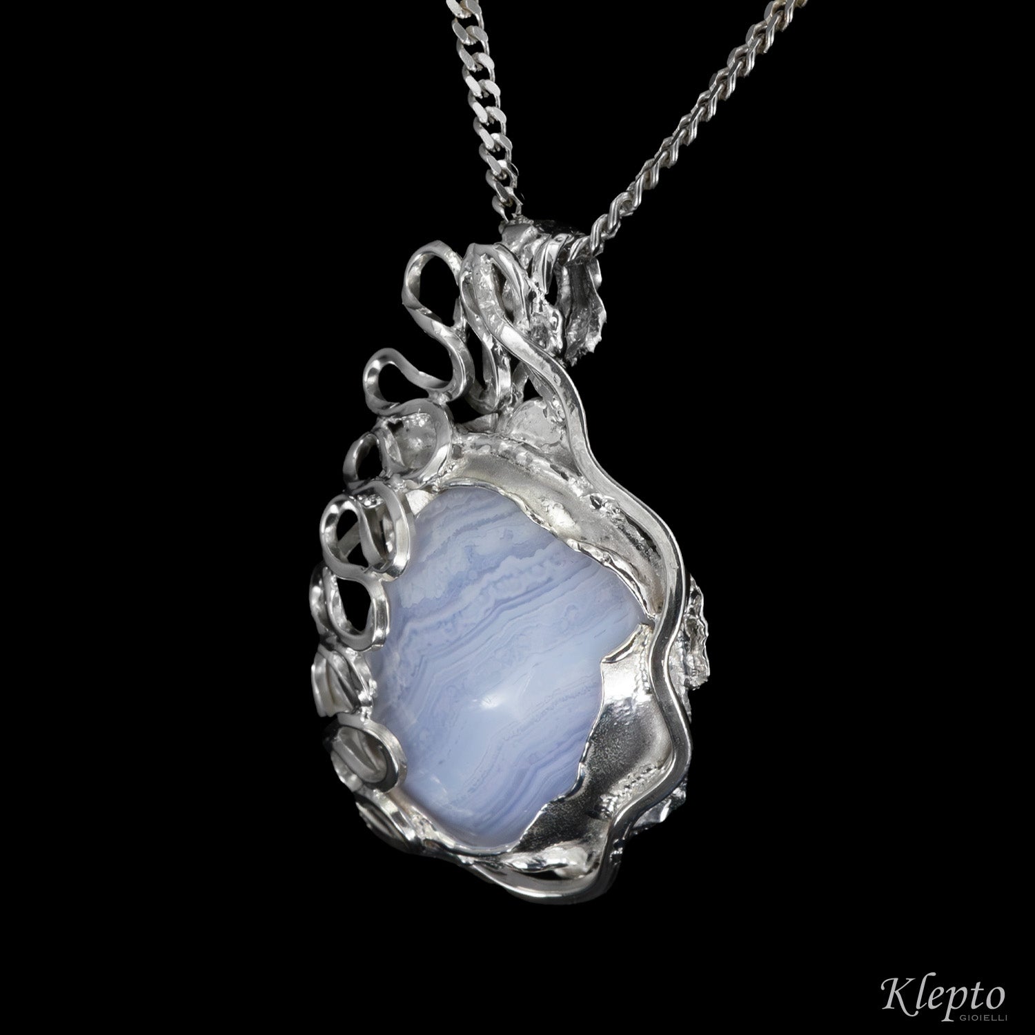 Silnova® Silver Pendant with Chalcedony