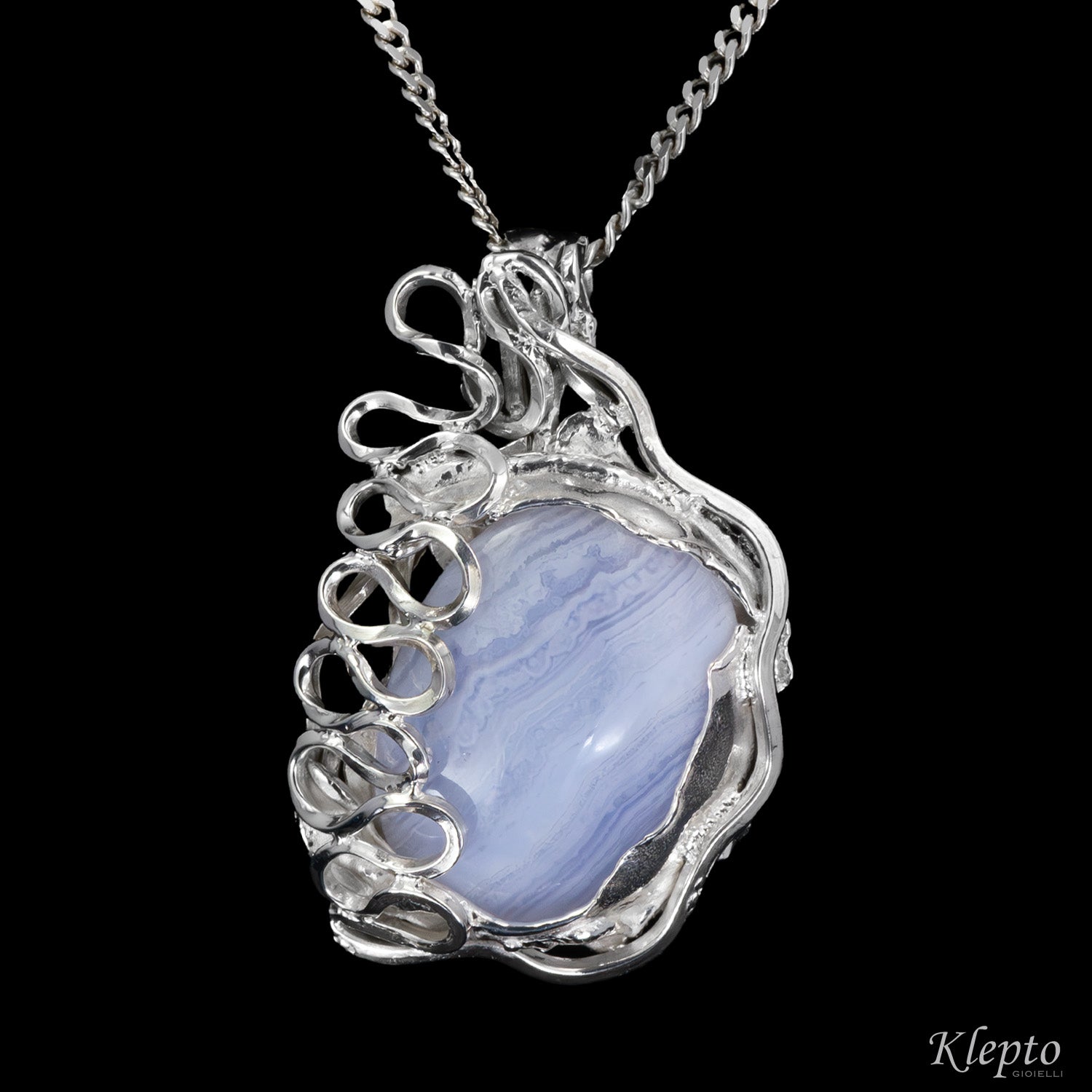 Silnova® Silver Pendant with Chalcedony