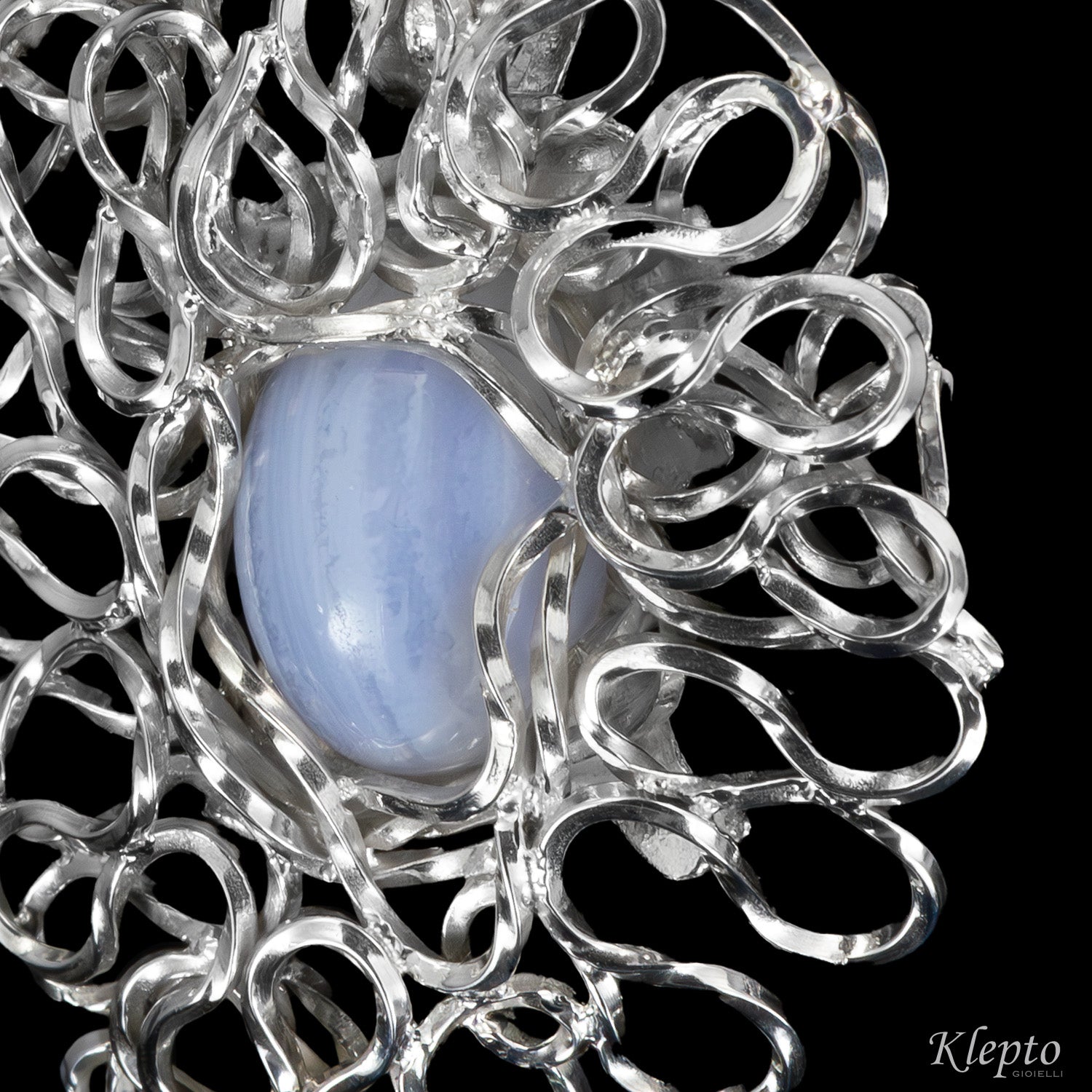 Silnova® Silver Pendant with Chalcedony