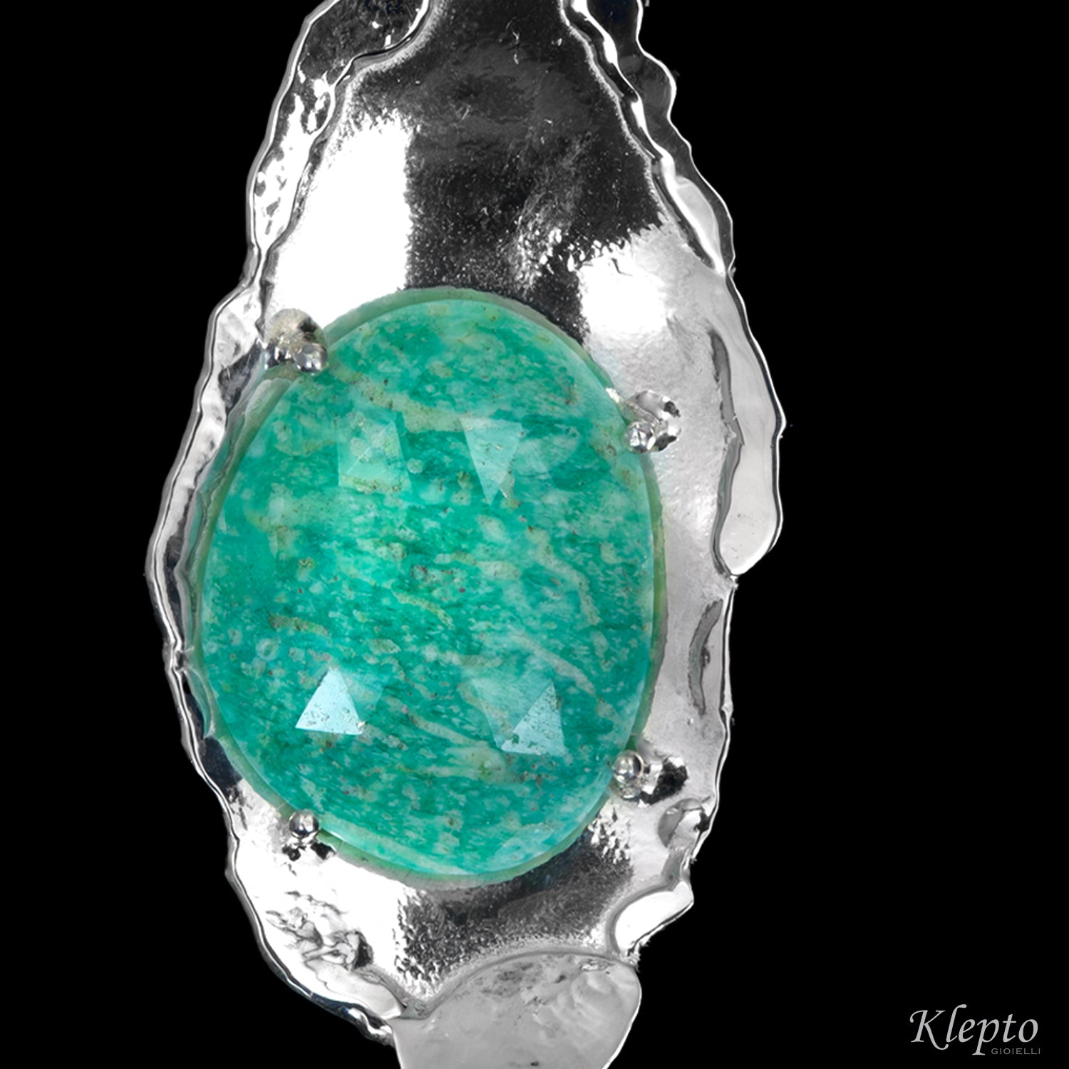 Silver Silnova® Pendant with Amazonite