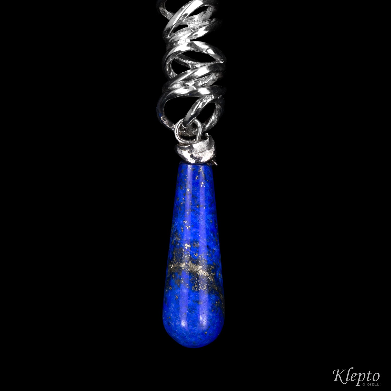 Silver Silnova® Pendant with Lapis Lazuli