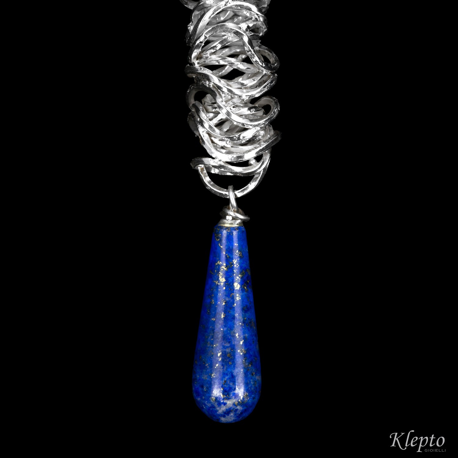 Silver Silnova® Pendant with Lapis Lazuli