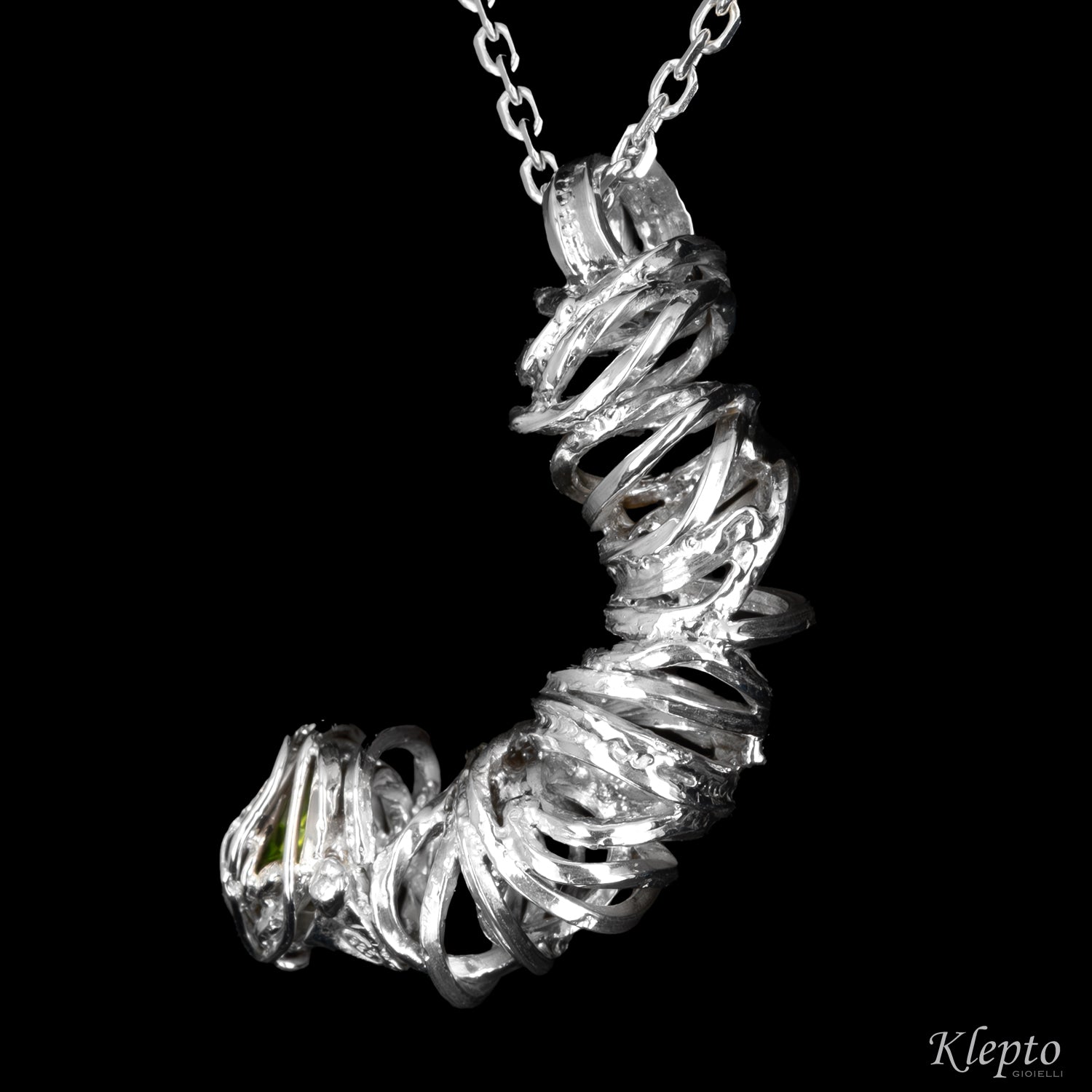 Silver Pendant Silnova® with Peridot