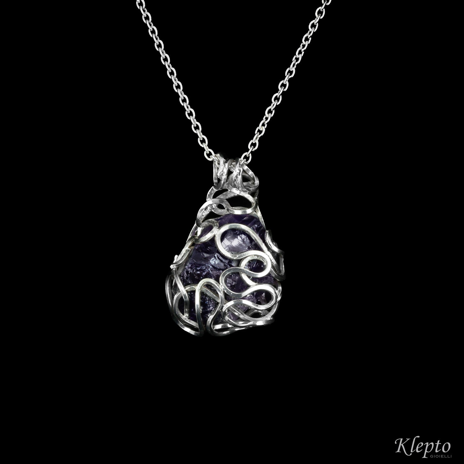 Silnova® Silver Pendant with Amethyst