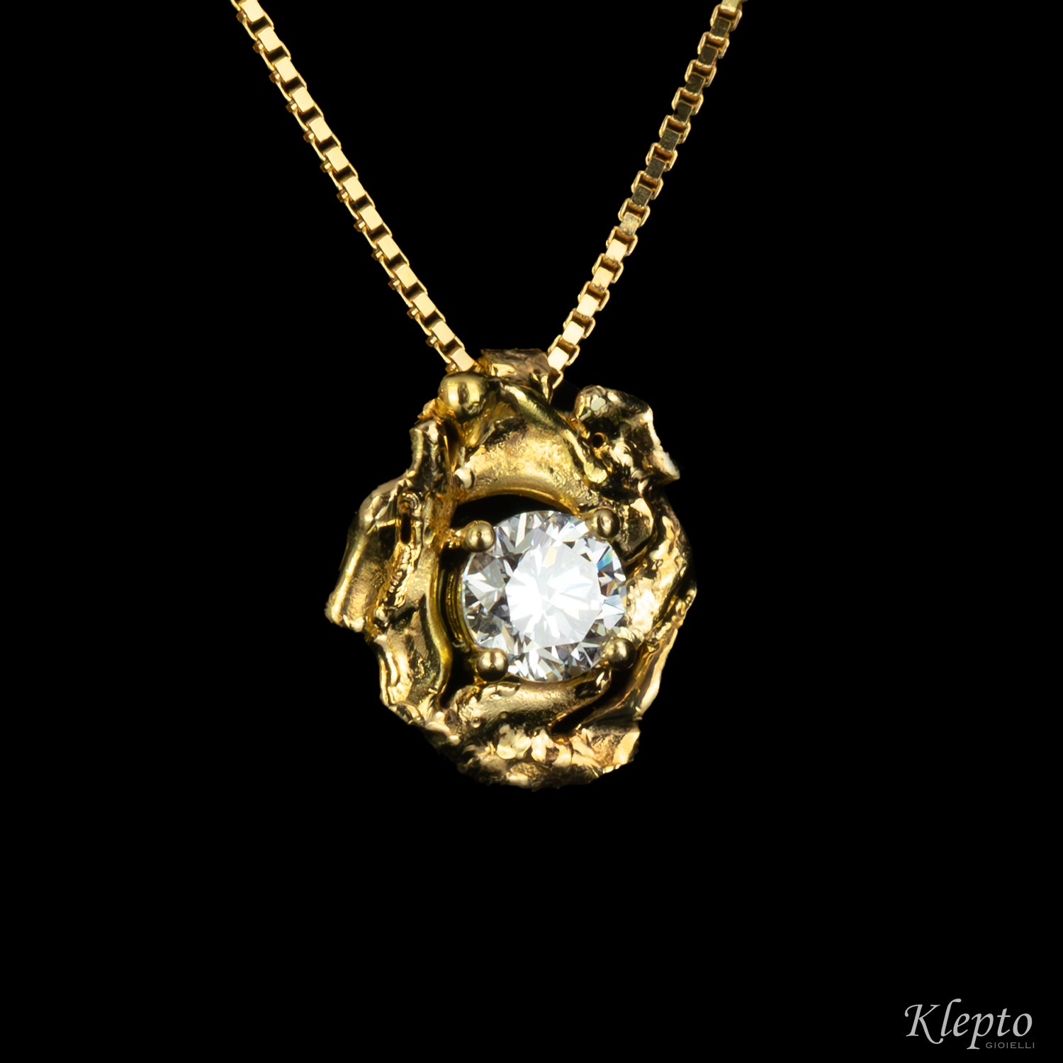 Yellow gold pendant Pepita with Diamond