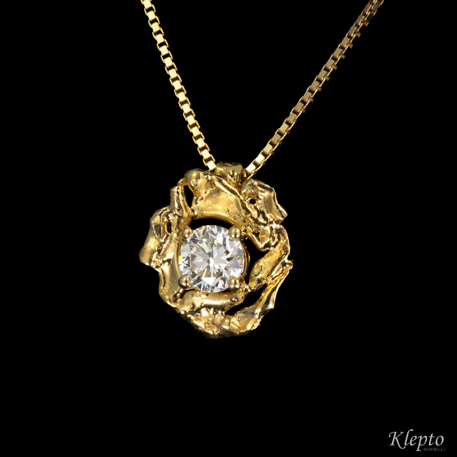 Yellow gold pendant Pepita with Diamond