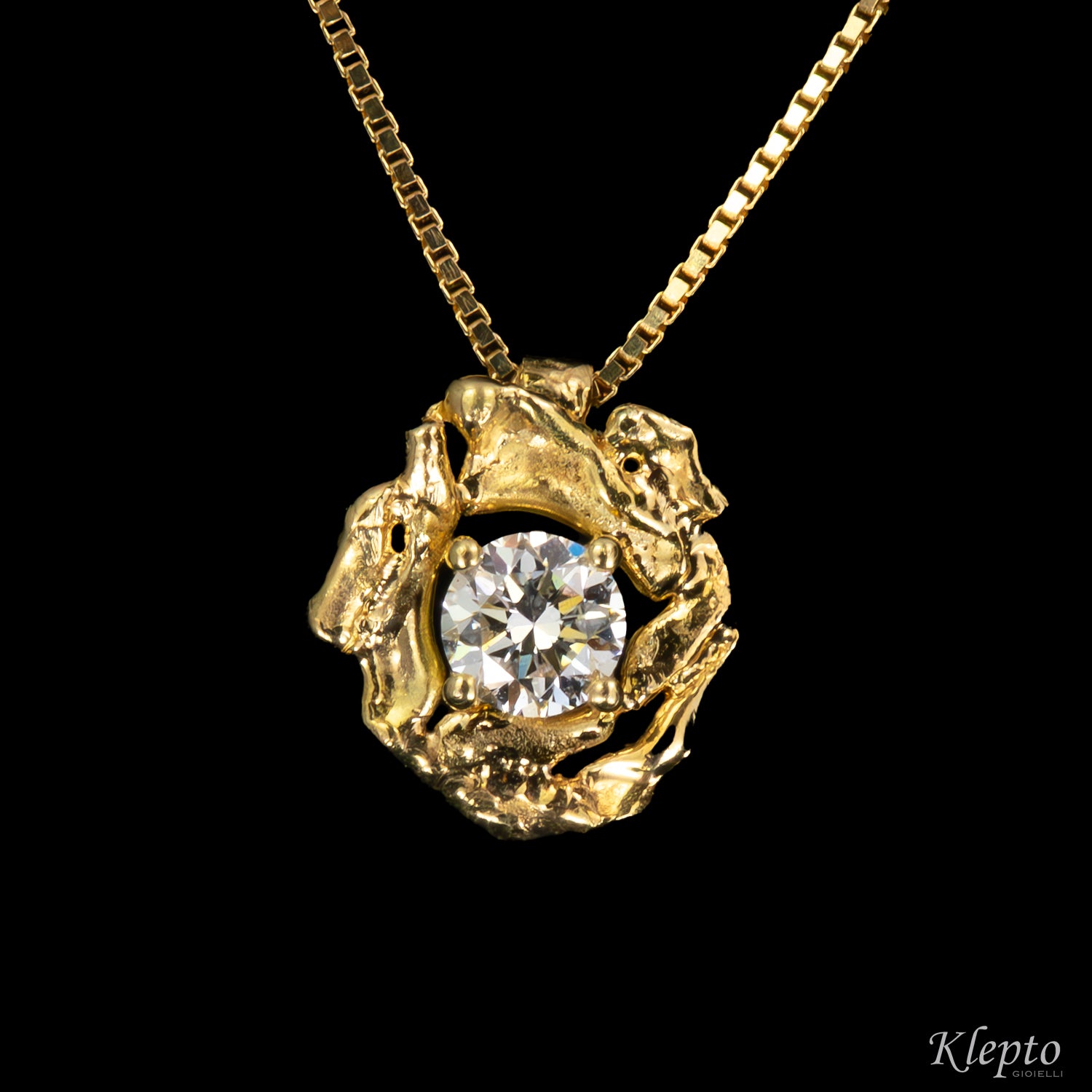 Yellow gold pendant Pepita with Diamond