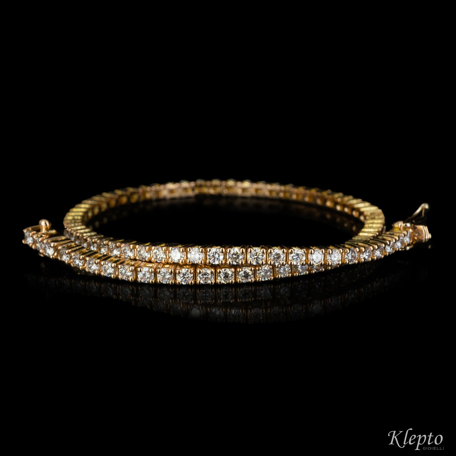 Rose gold Tennis bracelet with Diamonds