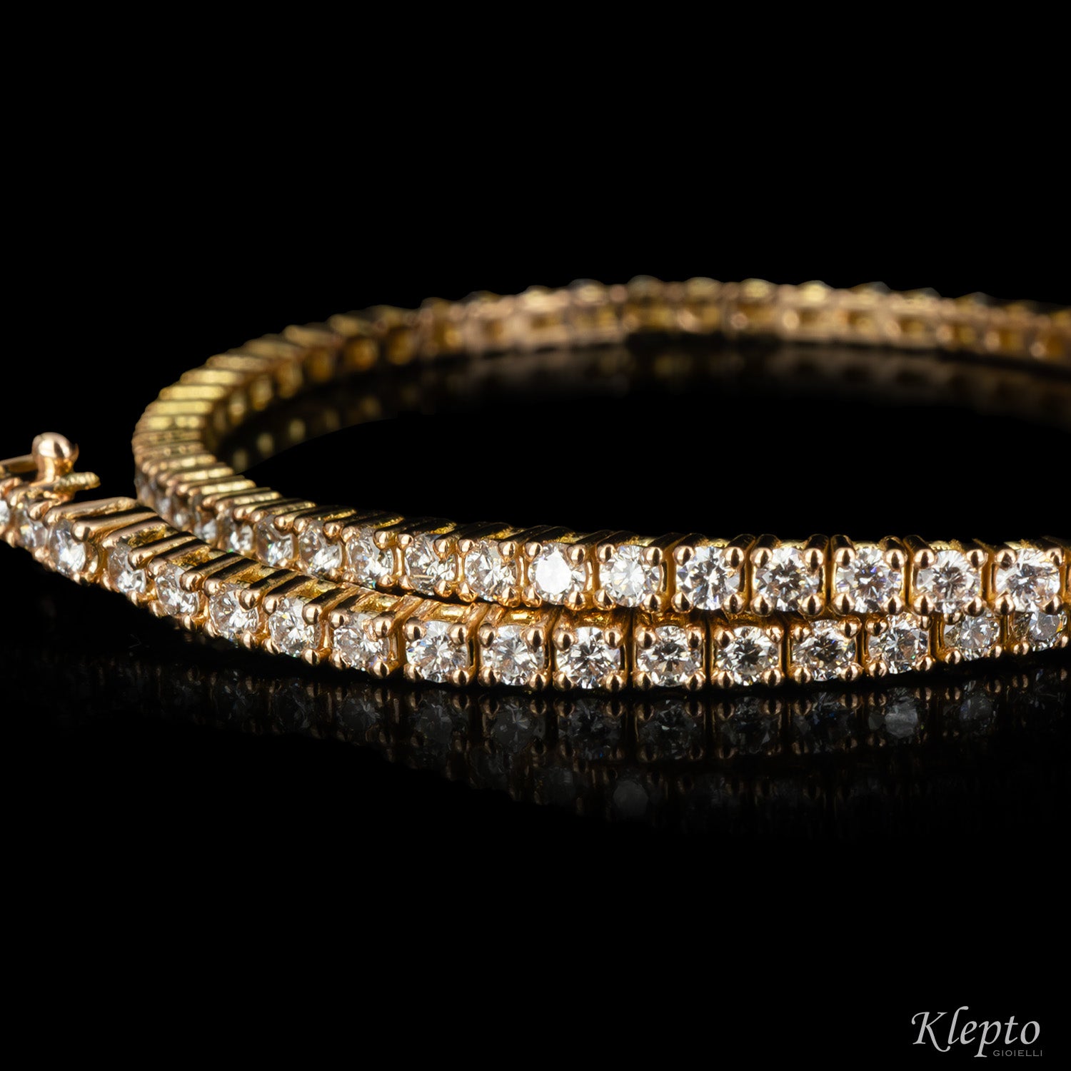 Rose gold Tennis bracelet with Diamonds