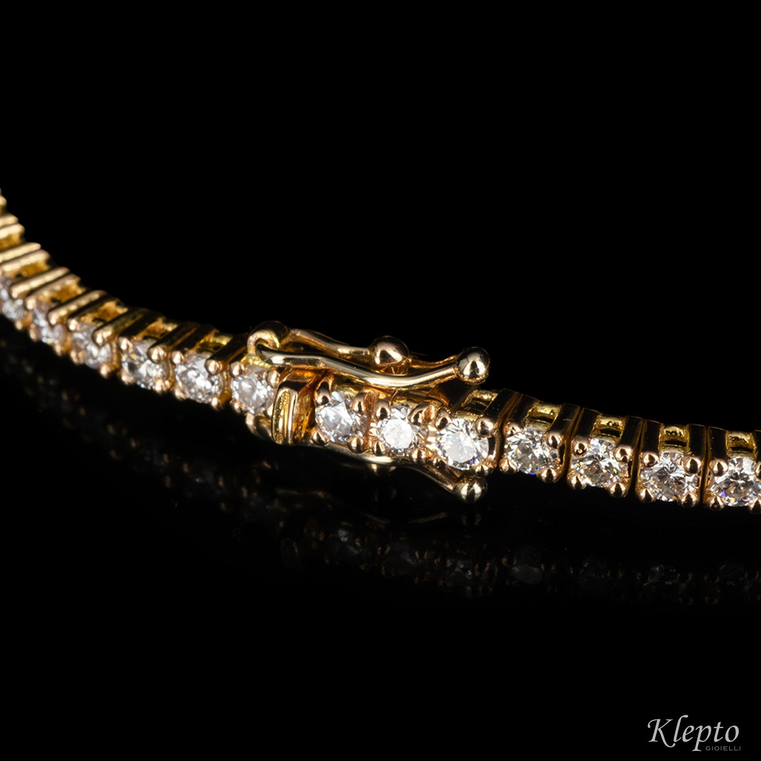 Rose gold Tennis bracelet with Diamonds