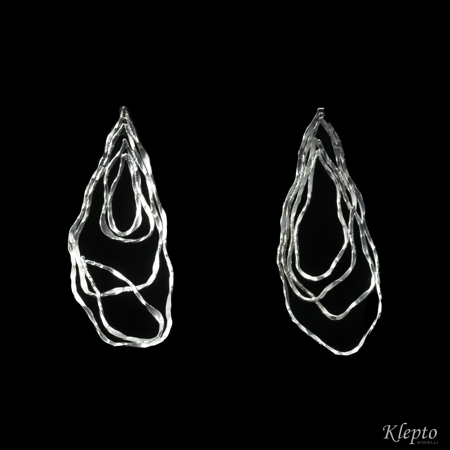Hammered Wire Silnova® Silver Earrings